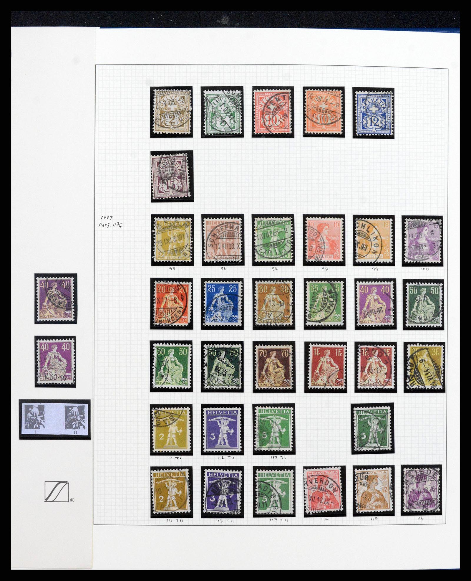 38558 0011 - Stamp collection 38558 Switzerland 1854-1960.