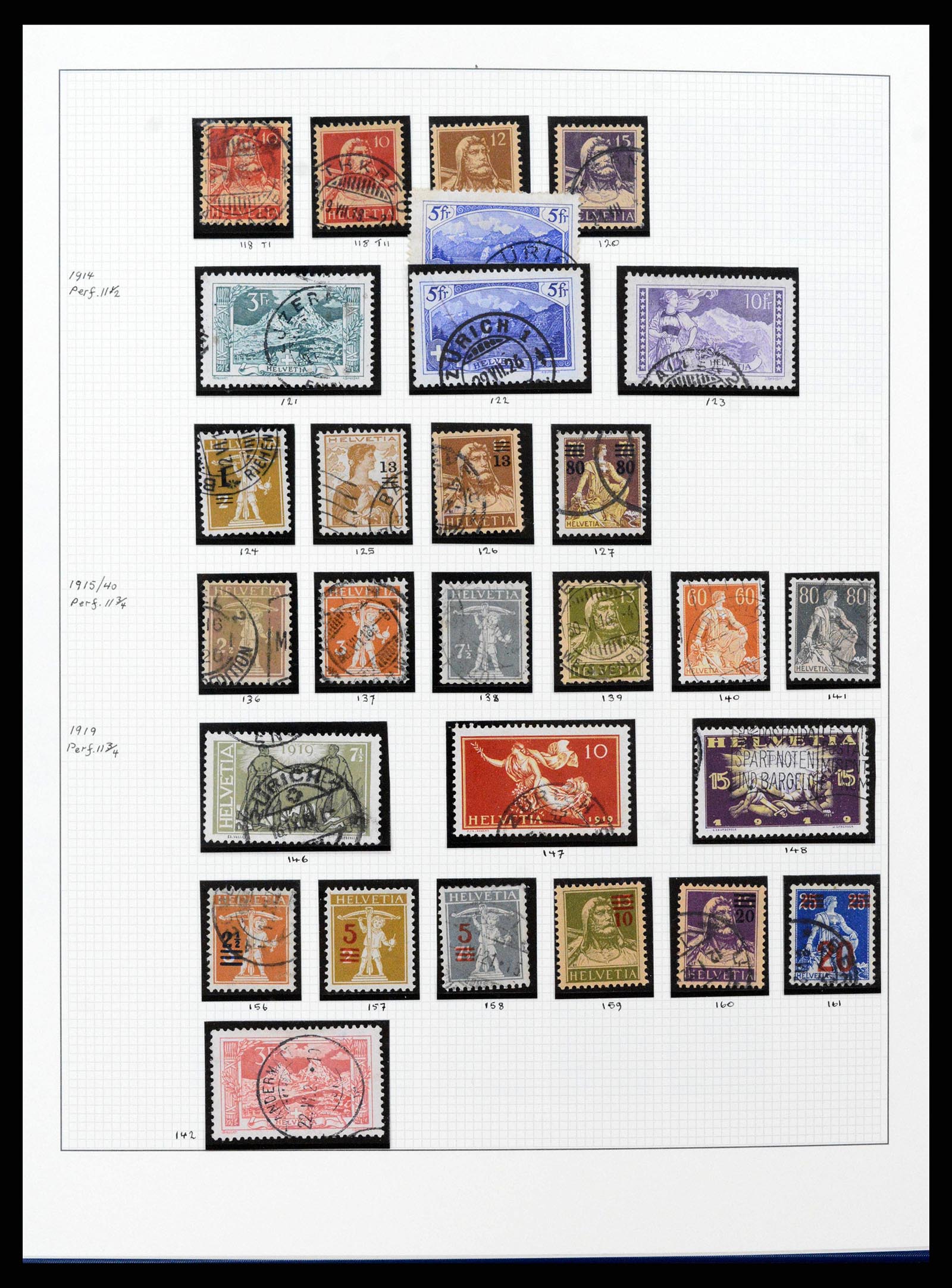 38558 0012 - Stamp collection 38558 Switzerland 1854-1960.
