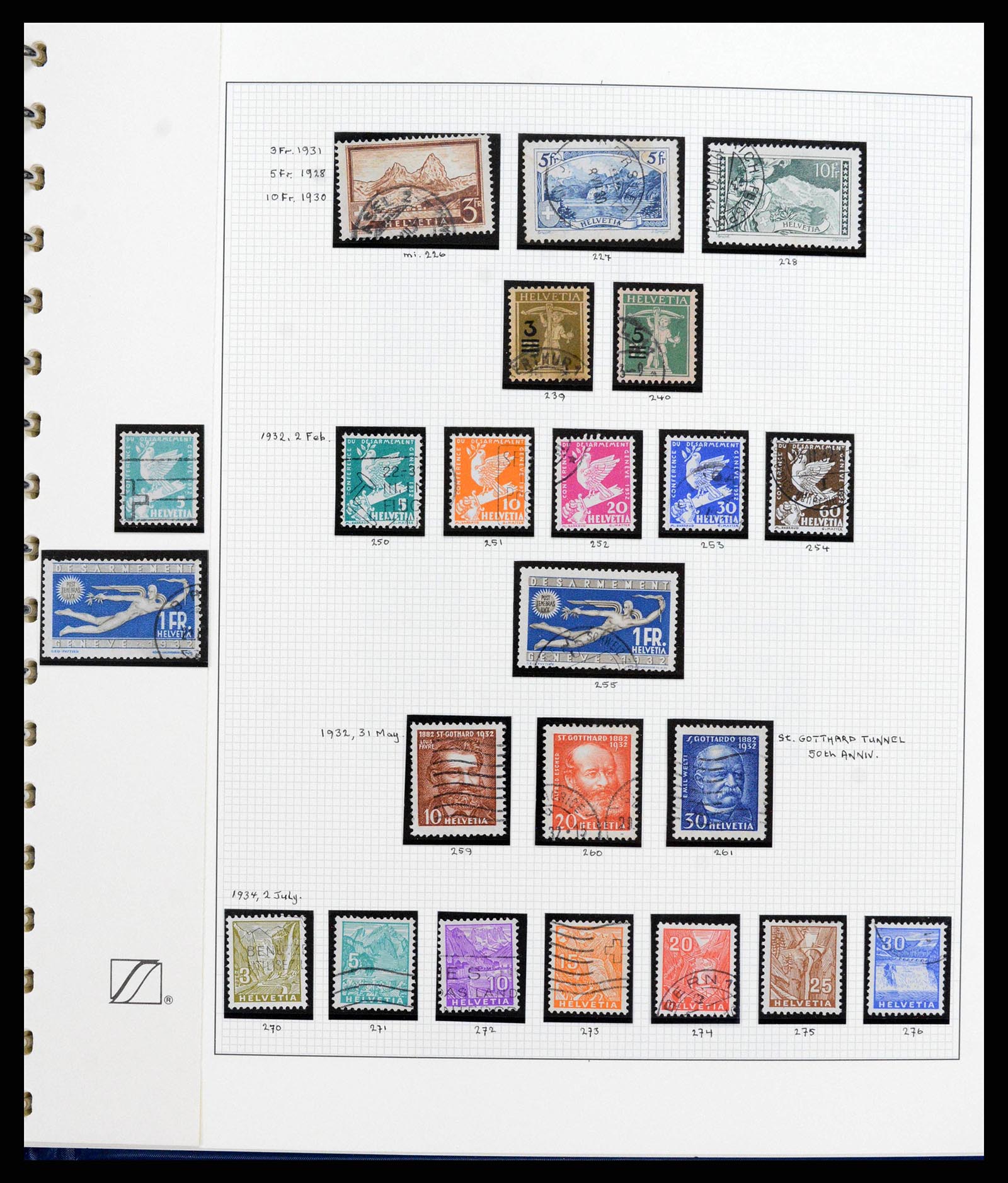 38558 0015 - Stamp collection 38558 Switzerland 1854-1960.