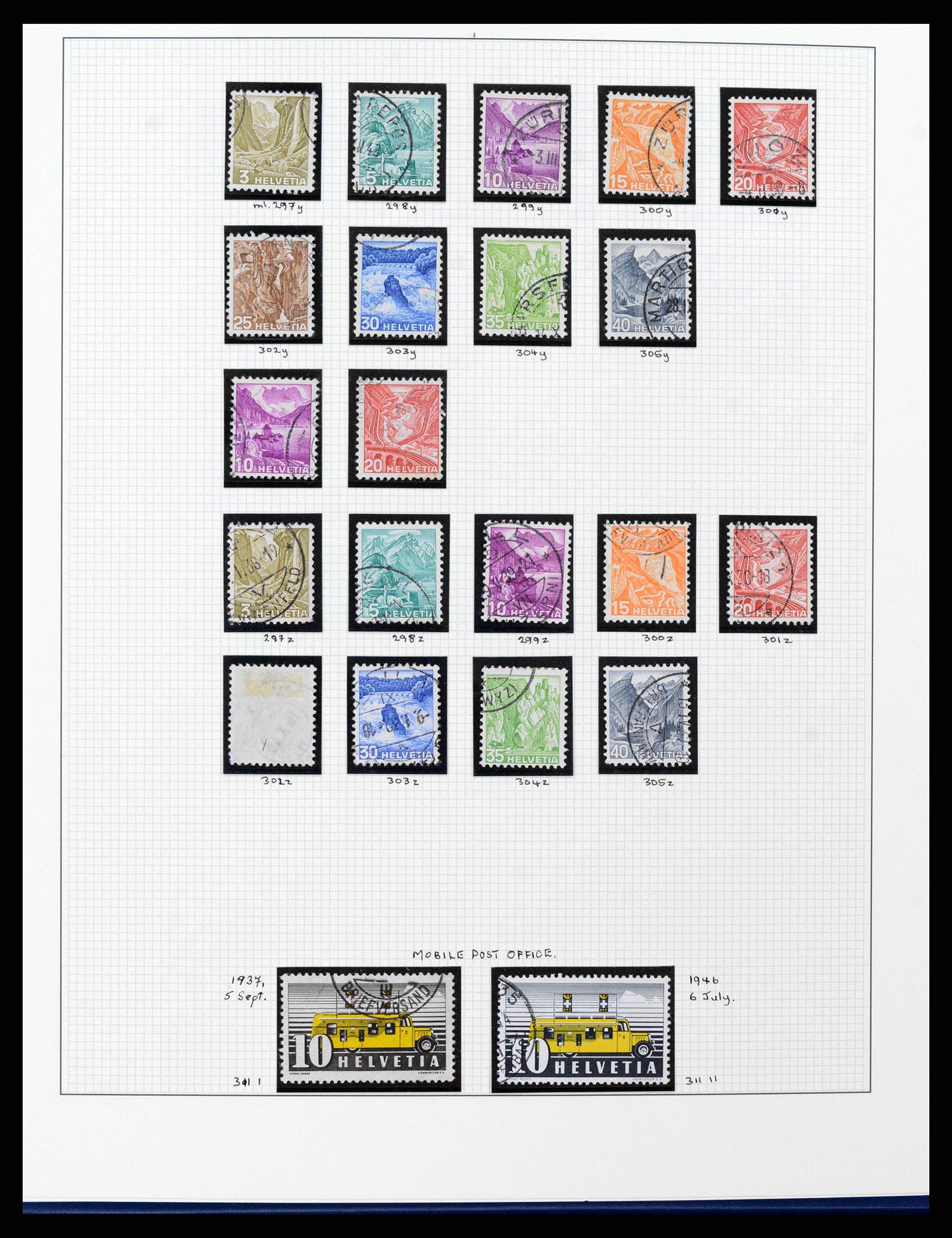 38558 0016 - Stamp collection 38558 Switzerland 1854-1960.