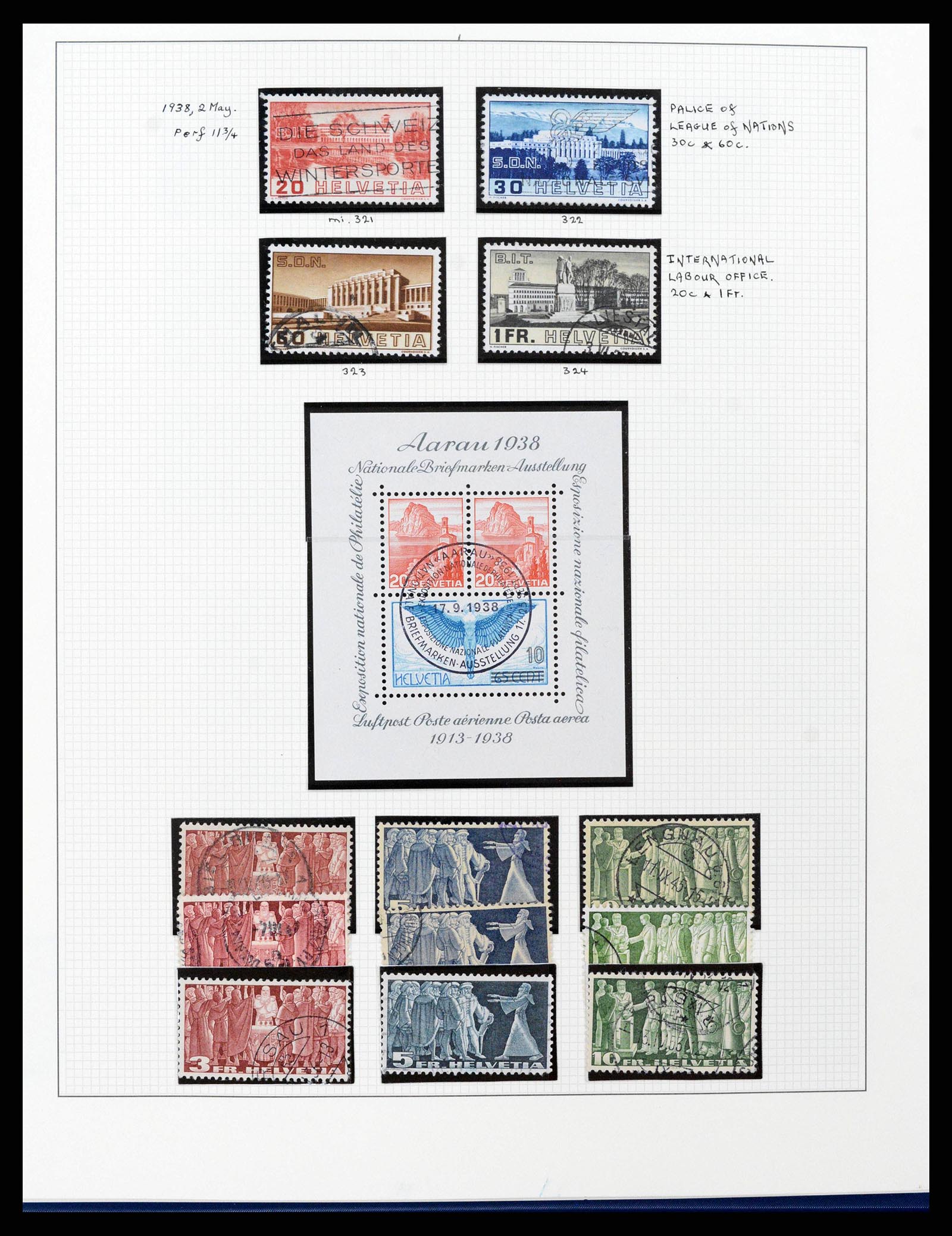 38558 0018 - Stamp collection 38558 Switzerland 1854-1960.