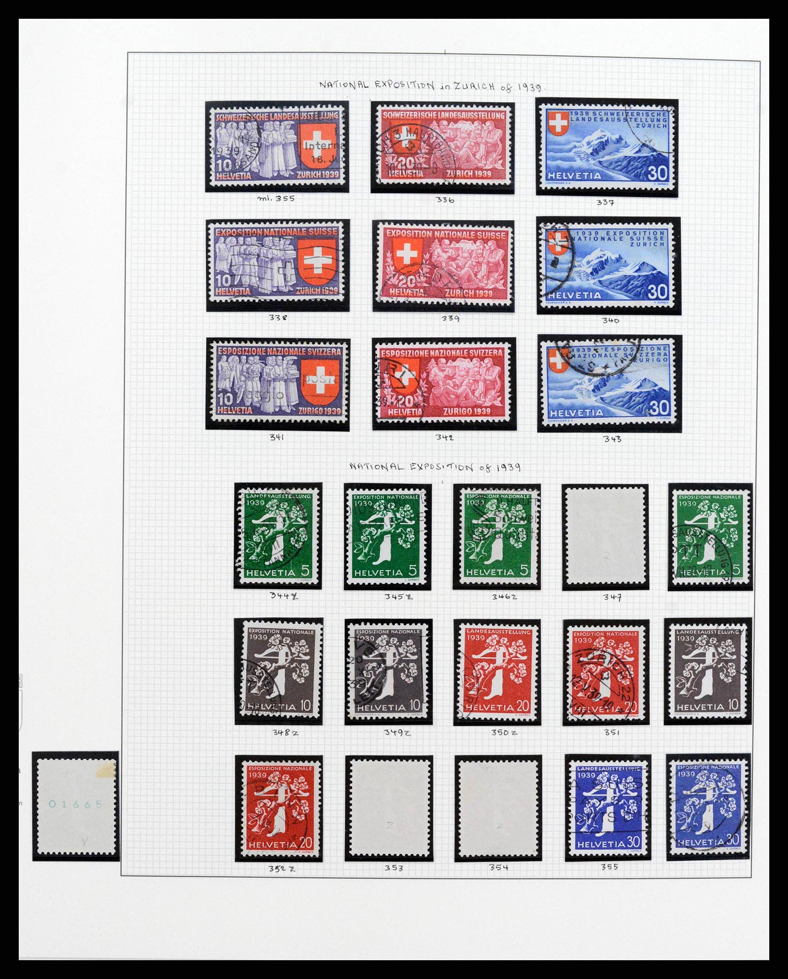 38558 0019 - Stamp collection 38558 Switzerland 1854-1960.