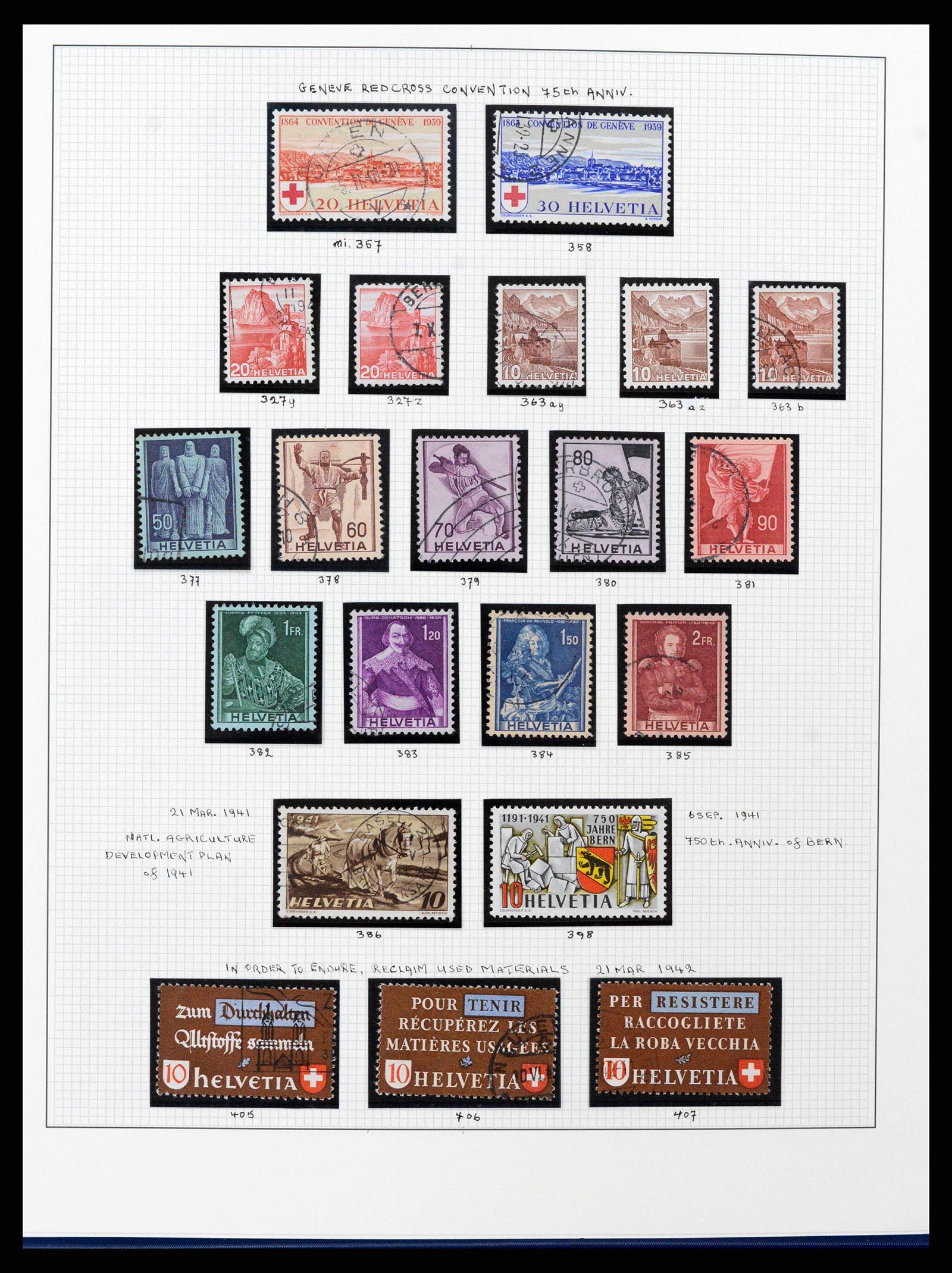 38558 0020 - Stamp collection 38558 Switzerland 1854-1960.