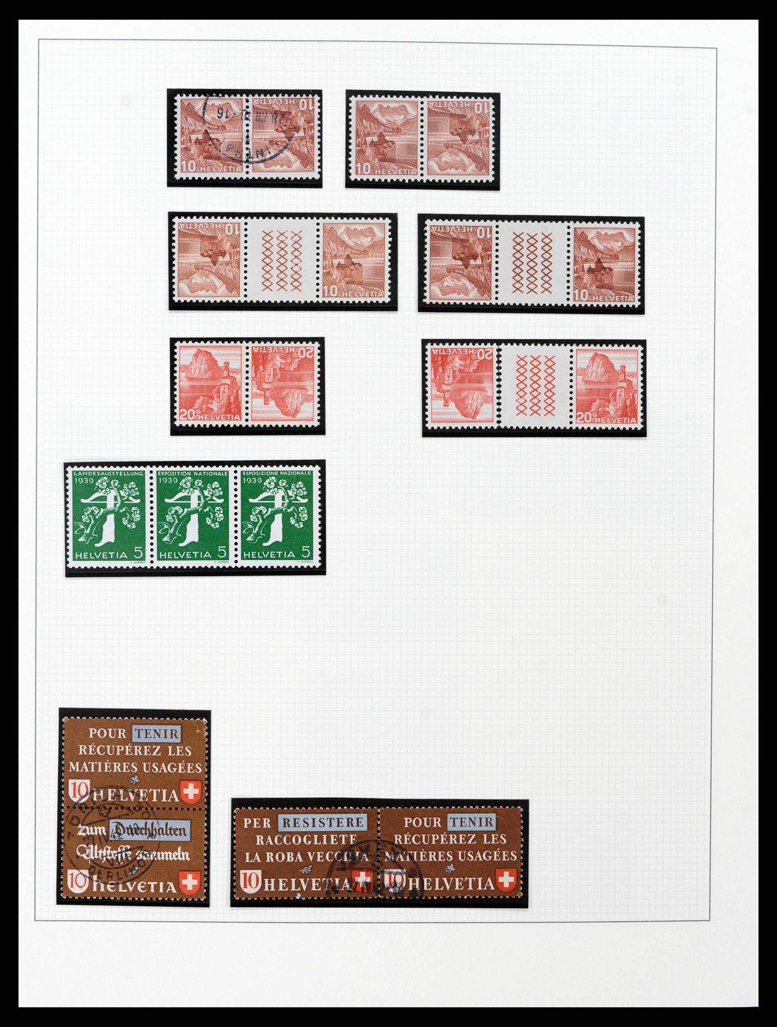 38558 0021 - Stamp collection 38558 Switzerland 1854-1960.