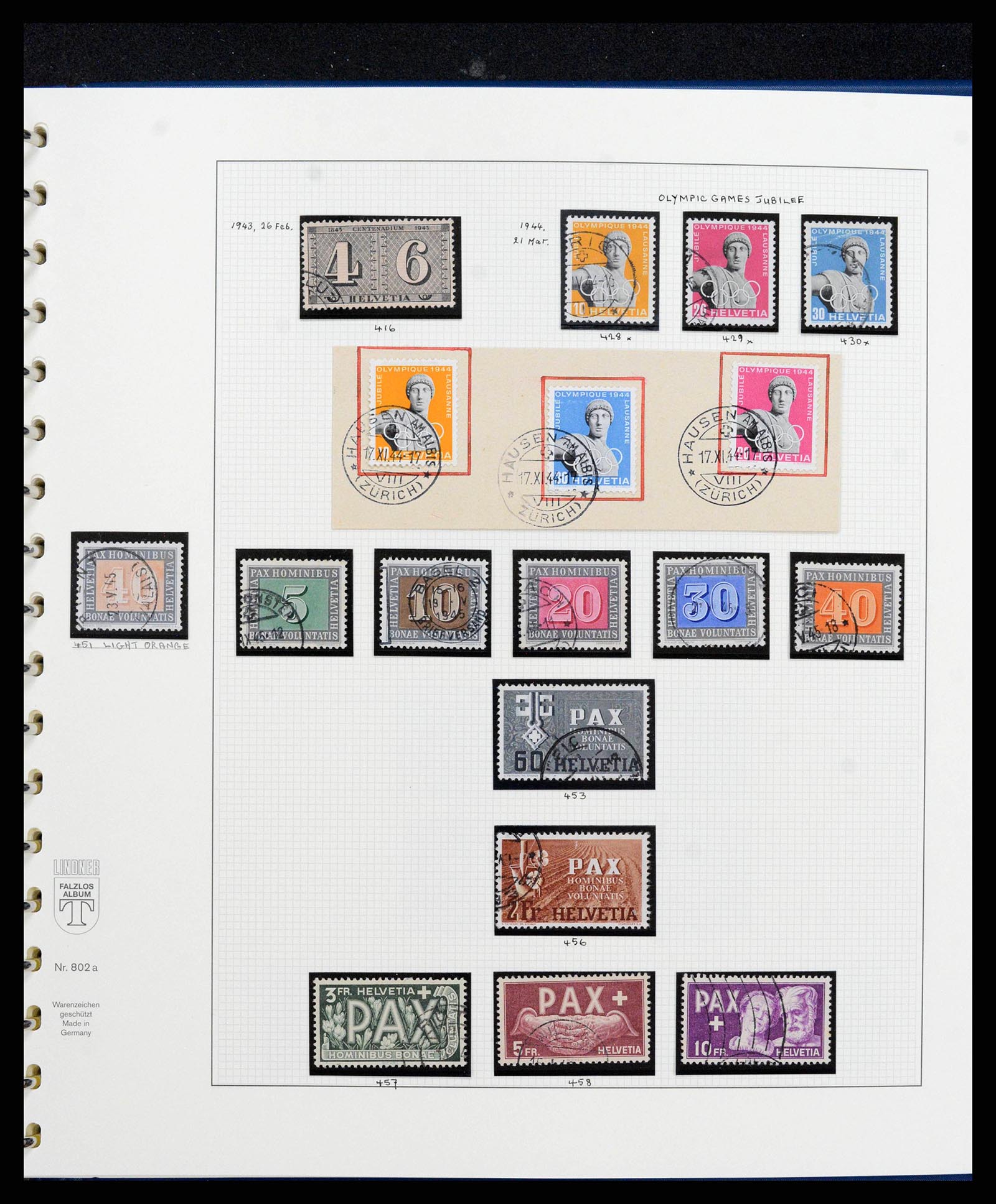 38558 0022 - Stamp collection 38558 Switzerland 1854-1960.