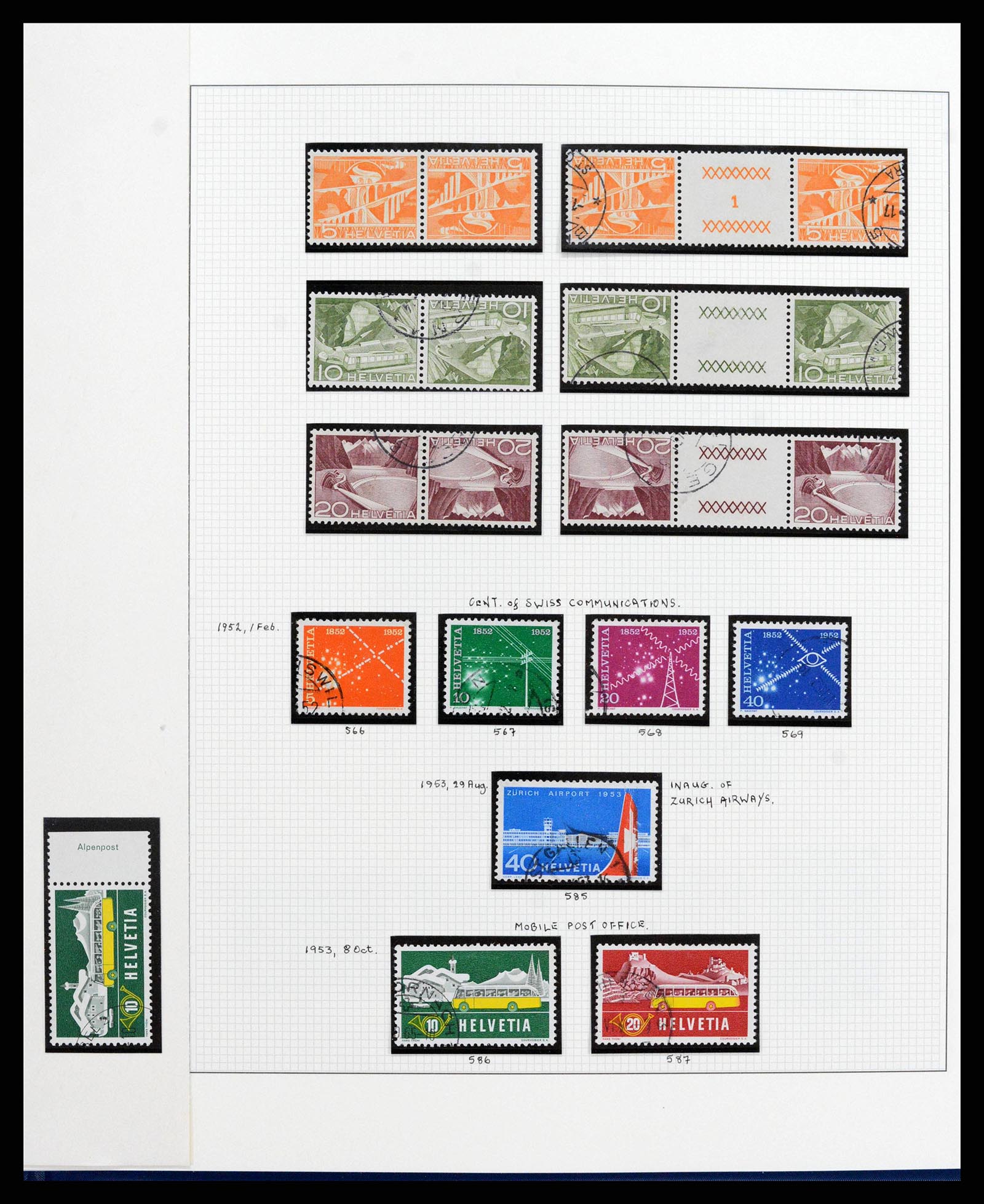38558 0026 - Stamp collection 38558 Switzerland 1854-1960.