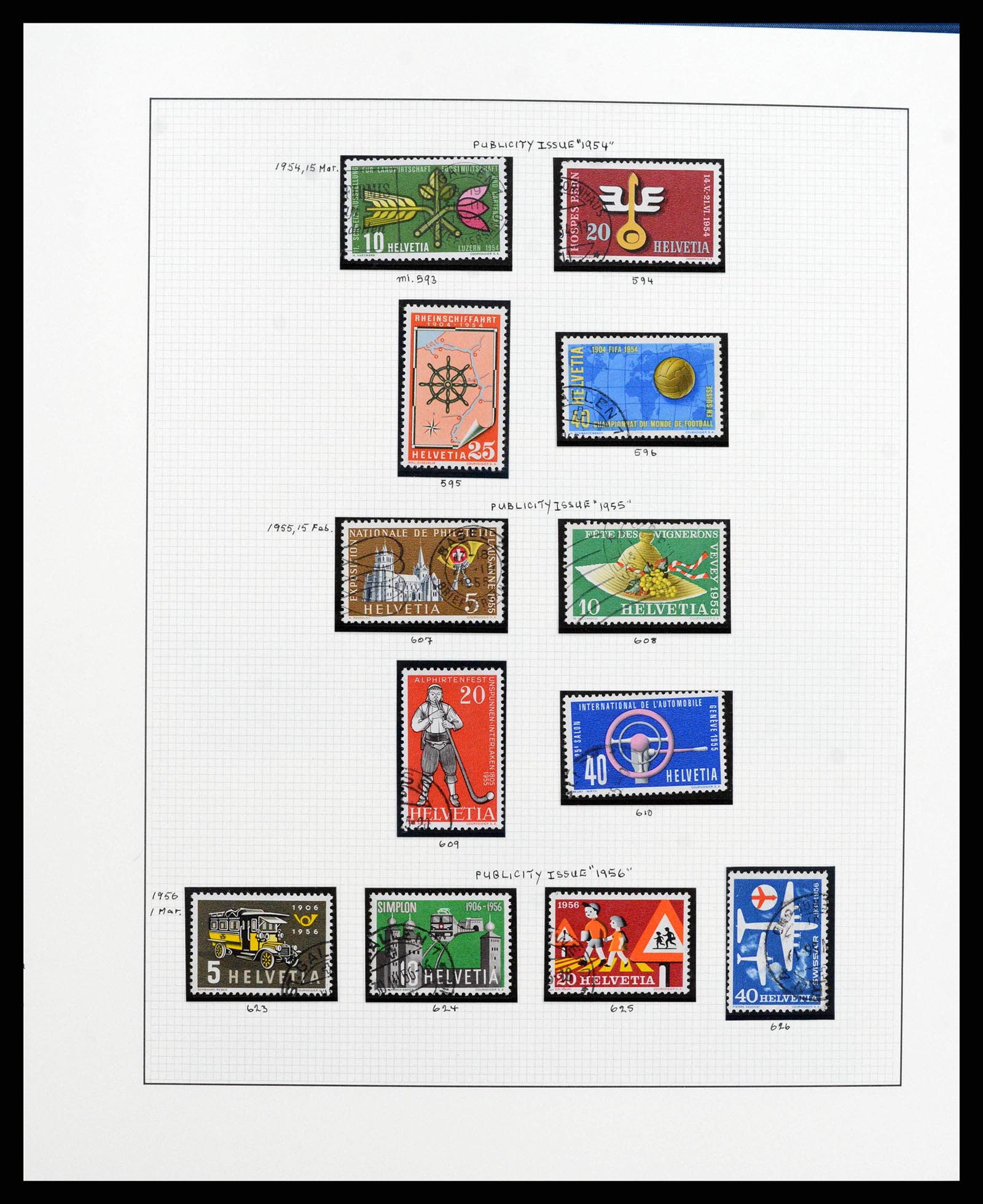 38558 0027 - Stamp collection 38558 Switzerland 1854-1960.