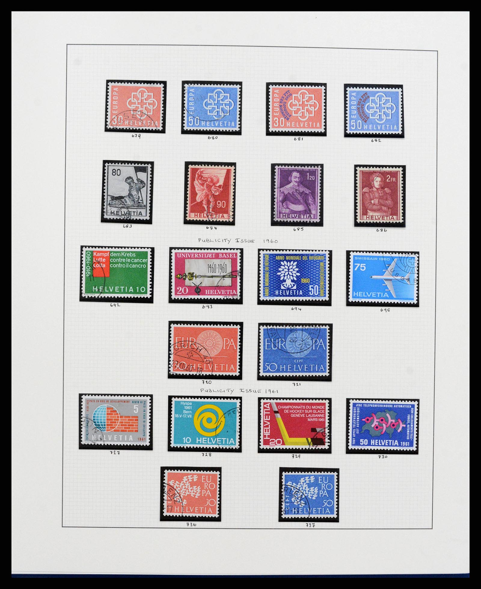 38558 0029 - Stamp collection 38558 Switzerland 1854-1960.