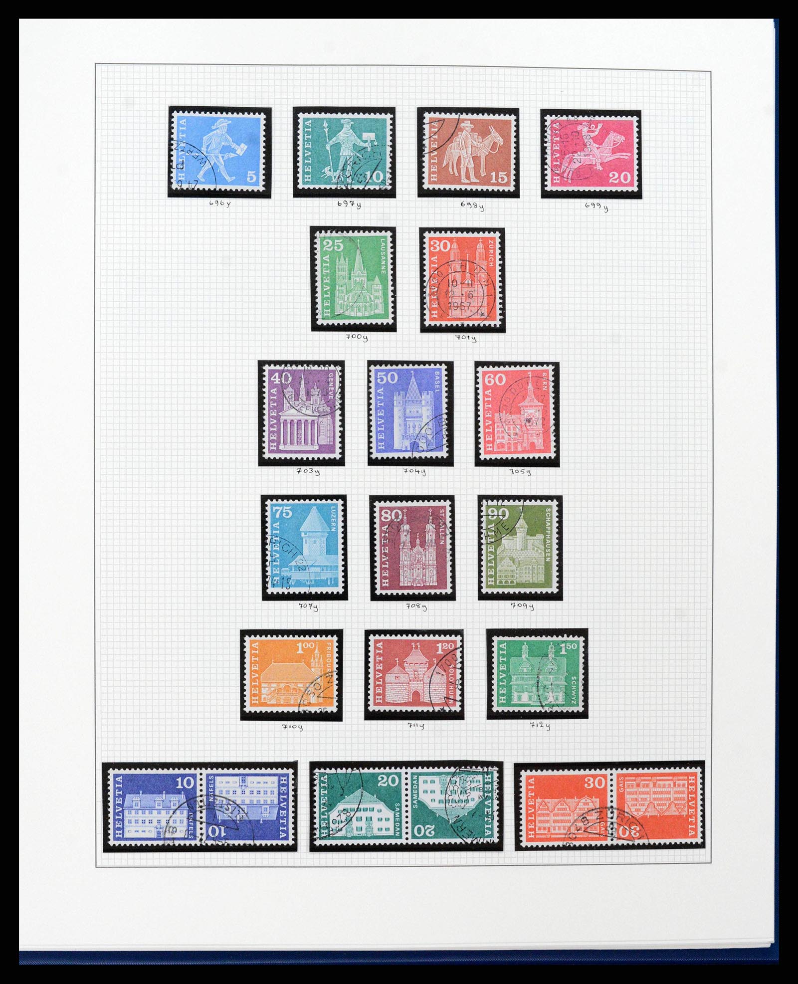 38558 0031 - Stamp collection 38558 Switzerland 1854-1960.