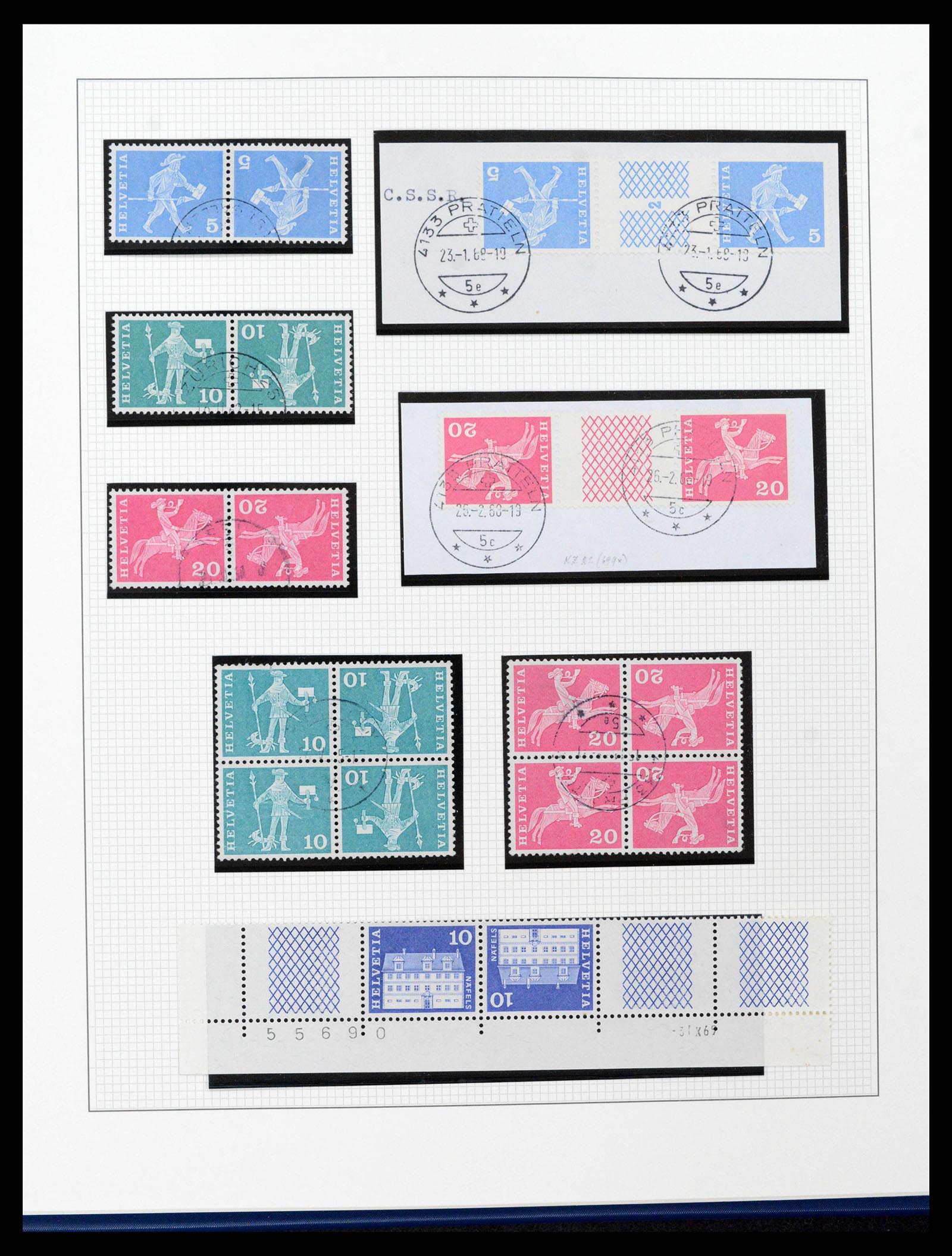 38558 0032 - Stamp collection 38558 Switzerland 1854-1960.