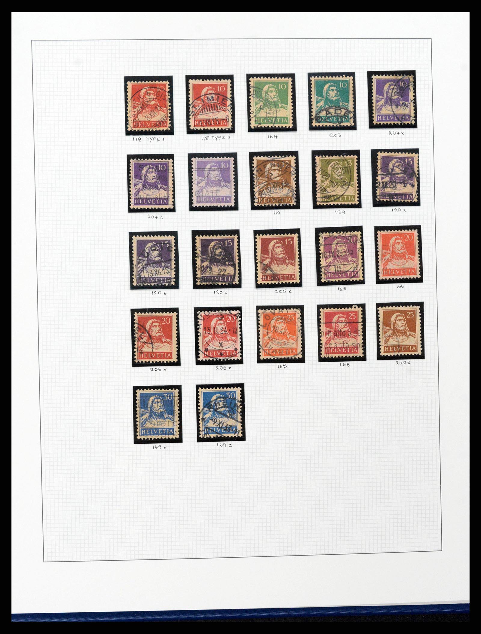 38558 0035 - Stamp collection 38558 Switzerland 1854-1960.