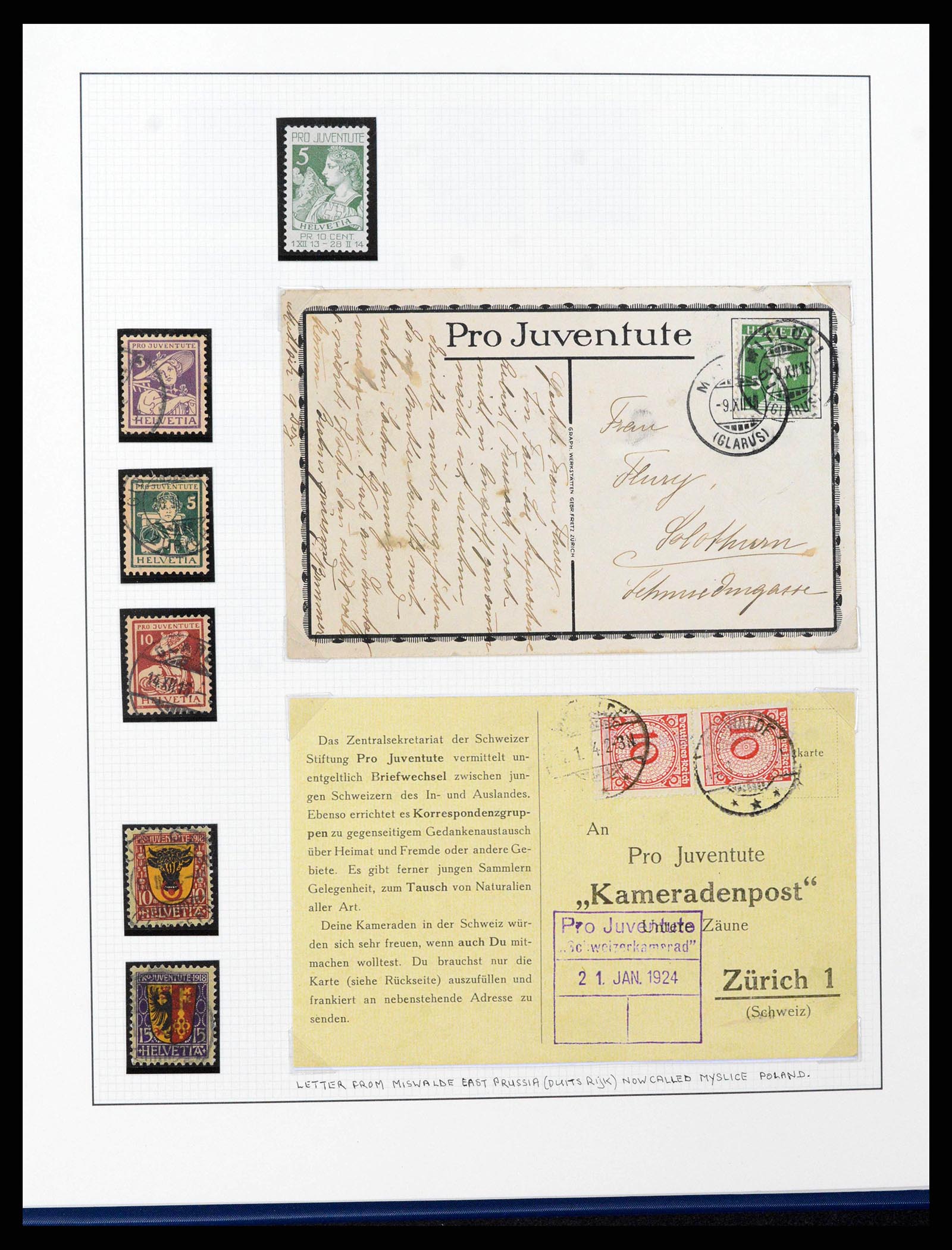 38558 0036 - Stamp collection 38558 Switzerland 1854-1960.