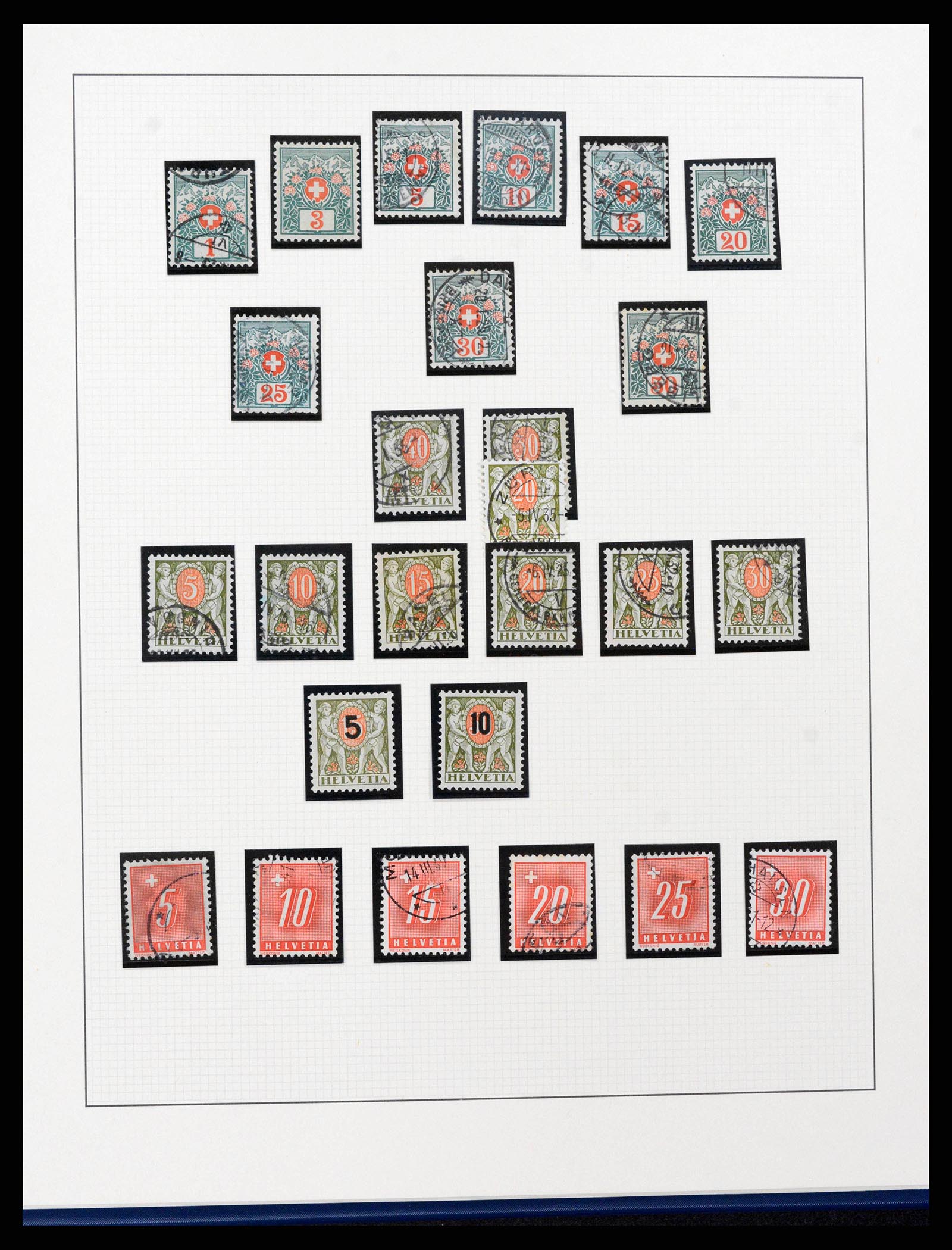 38558 0038 - Stamp collection 38558 Switzerland 1854-1960.