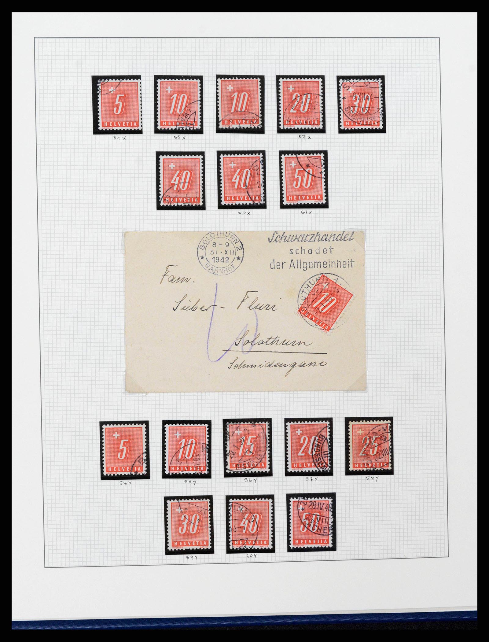 38558 0039 - Stamp collection 38558 Switzerland 1854-1960.