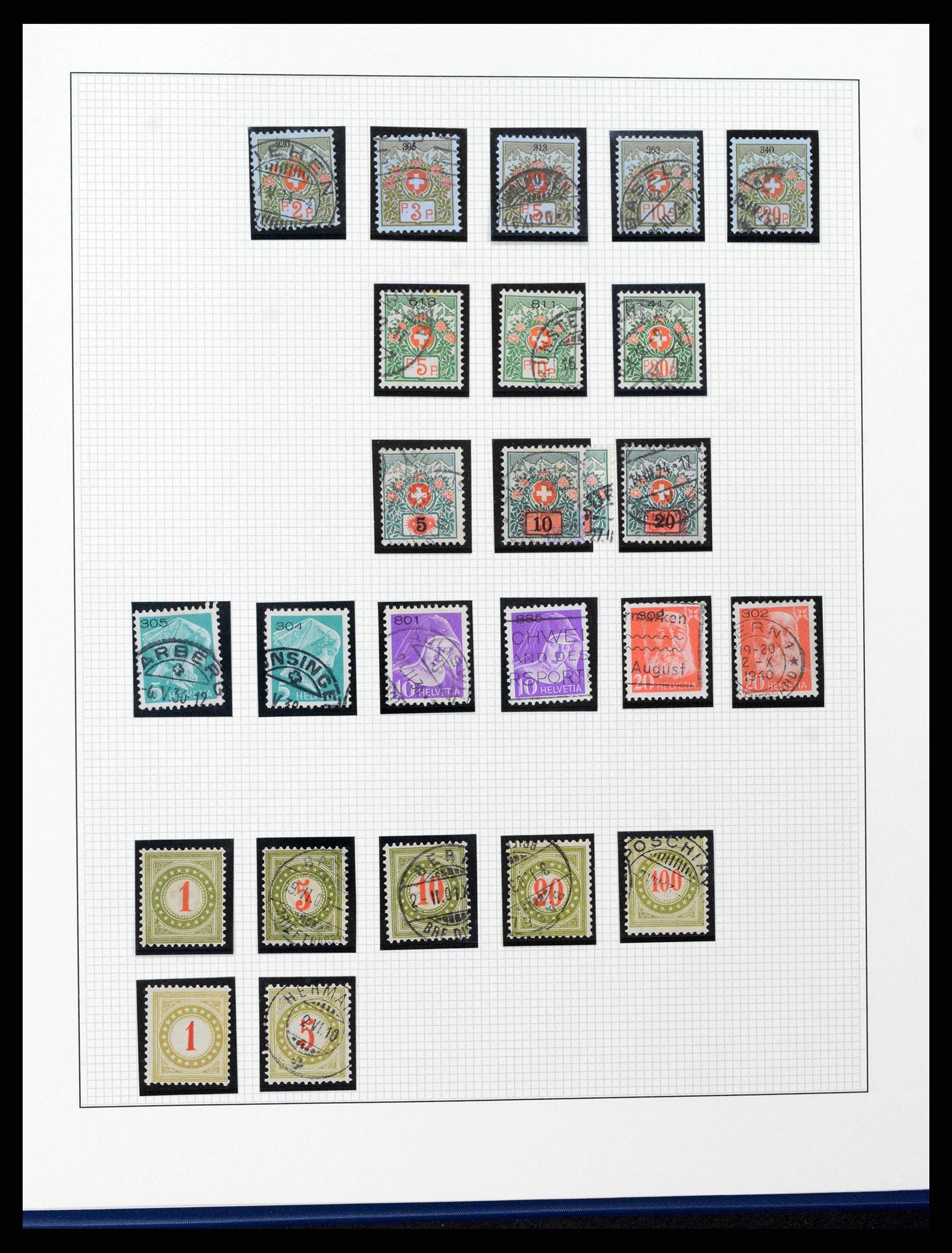 38558 0040 - Stamp collection 38558 Switzerland 1854-1960.