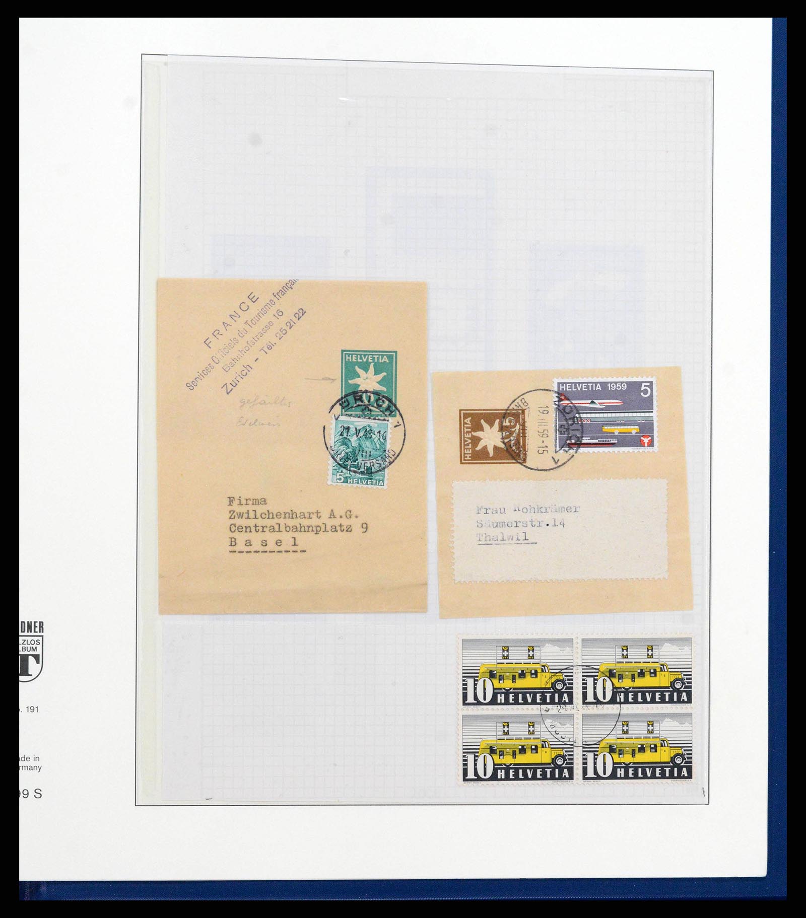 38558 0052 - Stamp collection 38558 Switzerland 1854-1960.