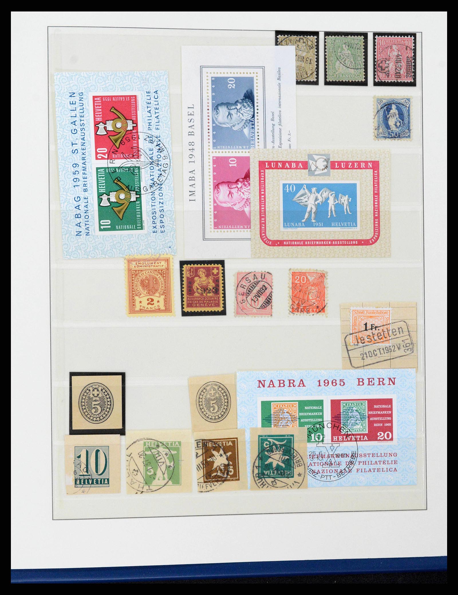 38558 0054 - Stamp collection 38558 Switzerland 1854-1960.
