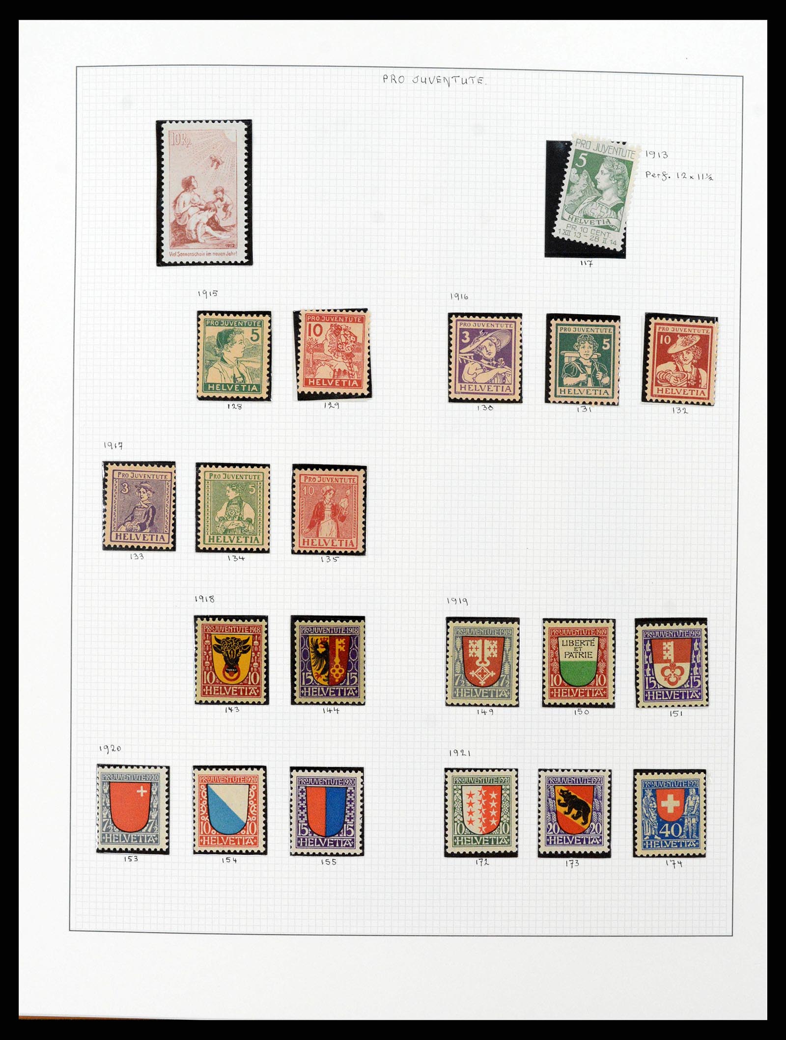 38558 0055 - Stamp collection 38558 Switzerland 1854-1960.