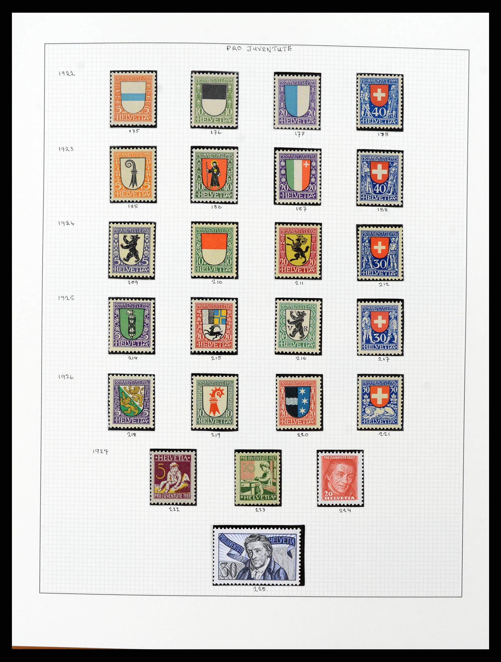 38558 0056 - Stamp collection 38558 Switzerland 1854-1960.