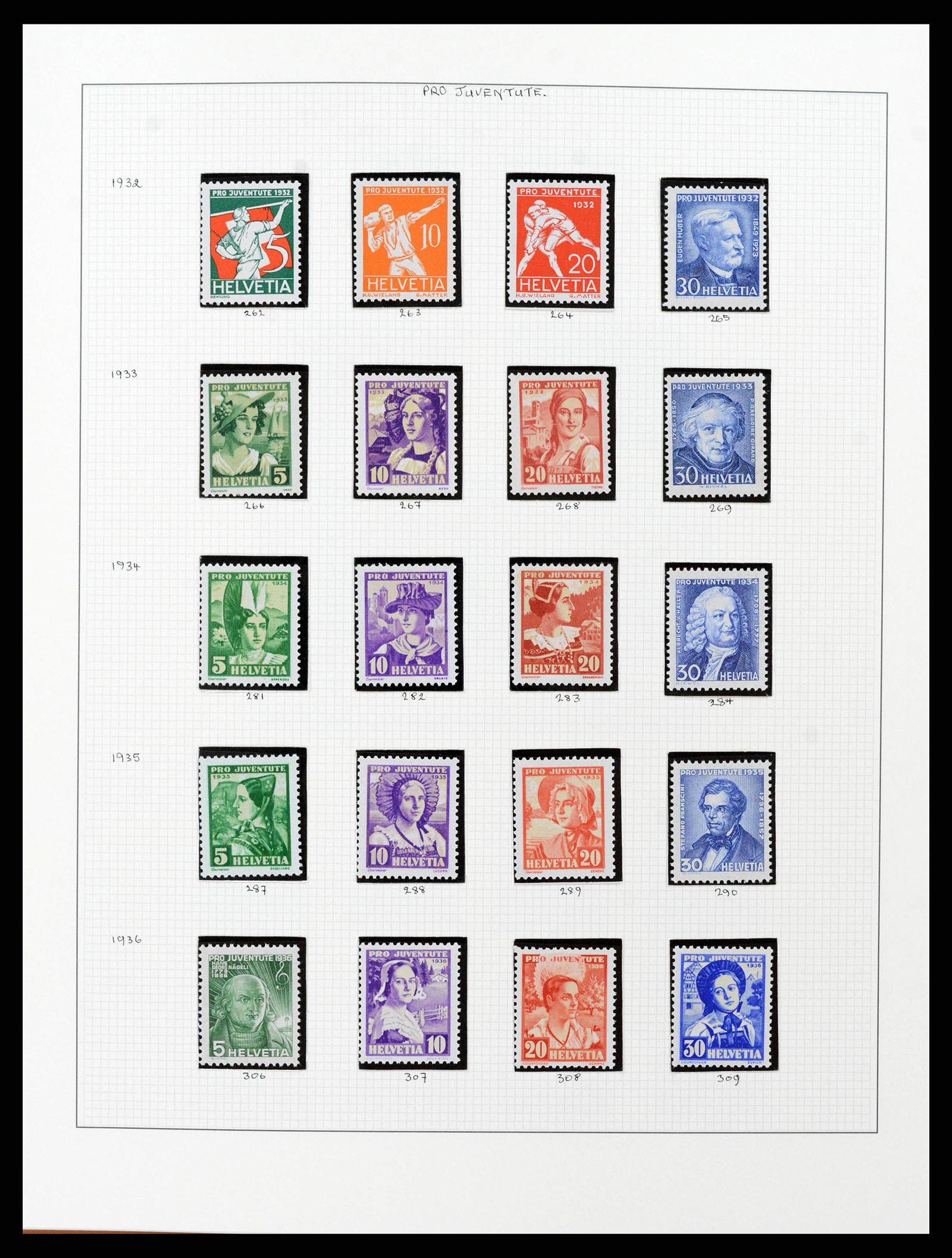 38558 0058 - Stamp collection 38558 Switzerland 1854-1960.