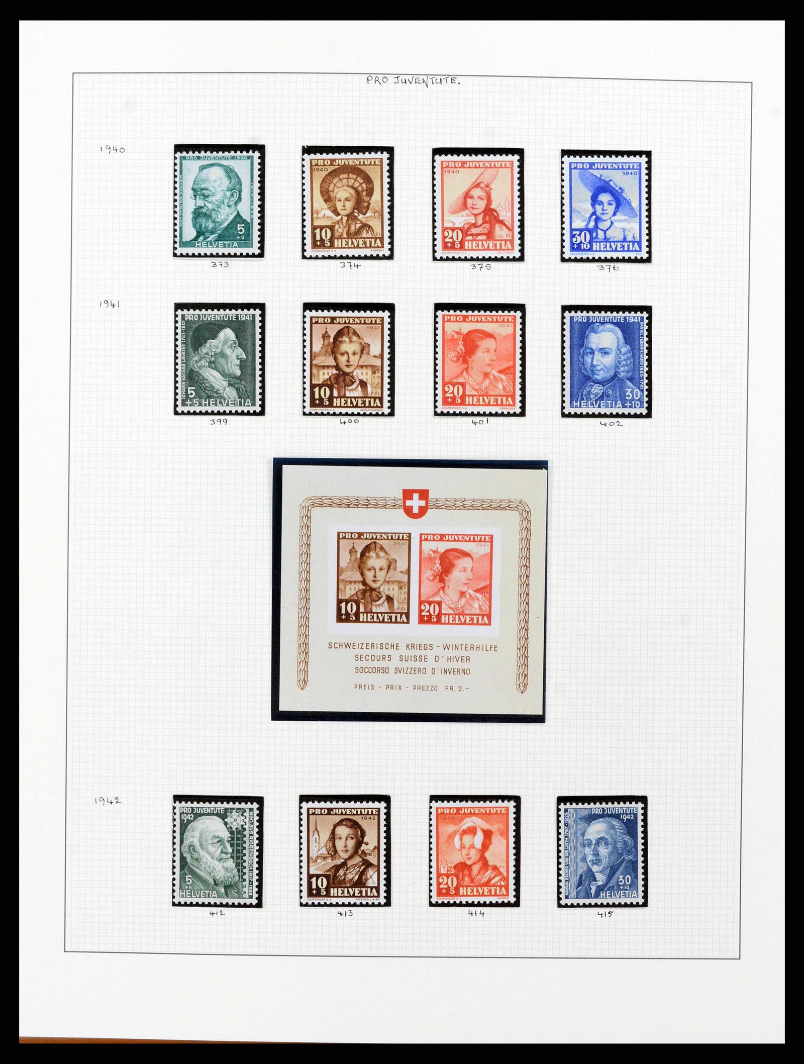 38558 0060 - Stamp collection 38558 Switzerland 1854-1960.