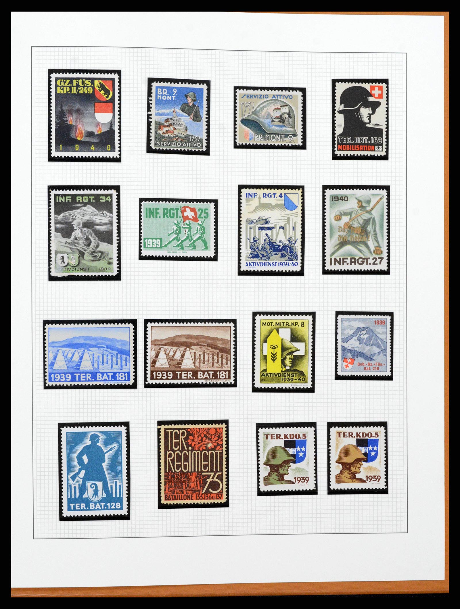 38558 0104 - Stamp collection 38558 Switzerland 1854-1960.