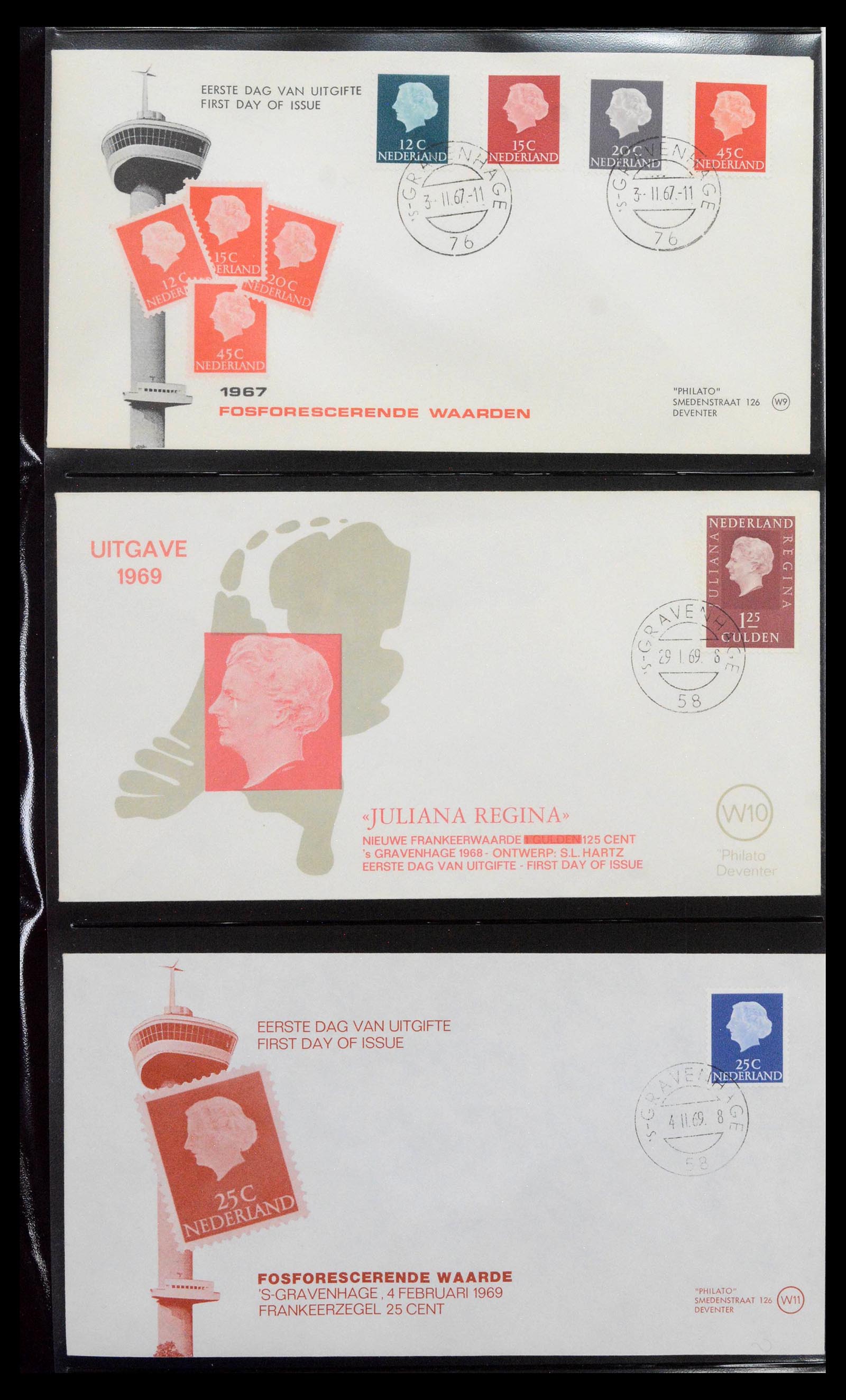 38559 0003 - Postzegelverzameling 38559 Nederland speciale FDC's.