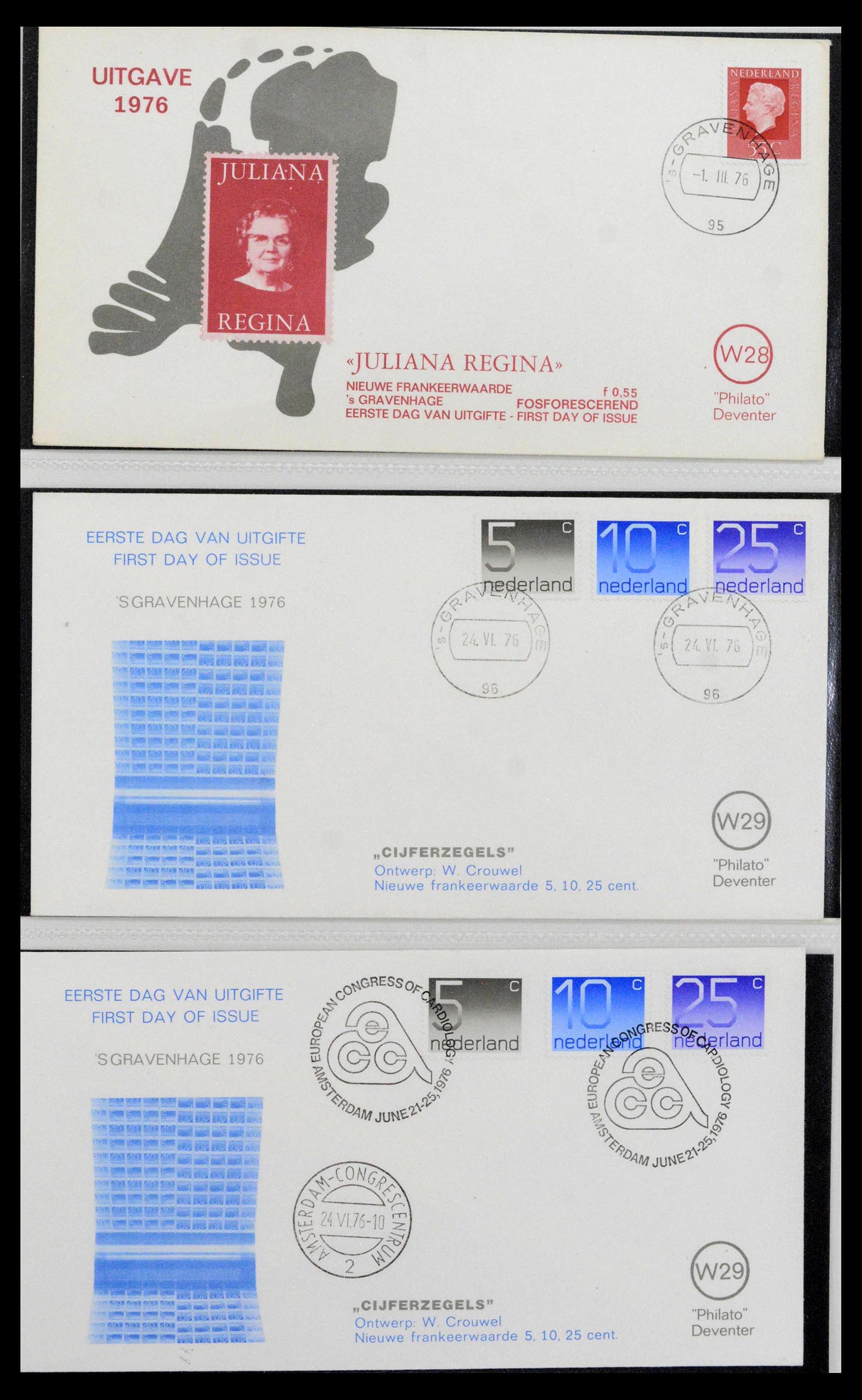 38559 0010 - Postzegelverzameling 38559 Nederland speciale FDC's.
