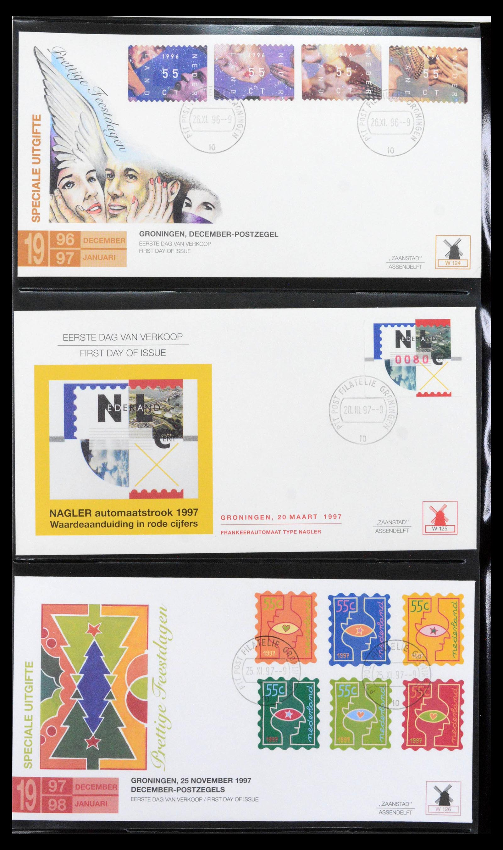 38559 0044 - Postzegelverzameling 38559 Nederland speciale FDC's.