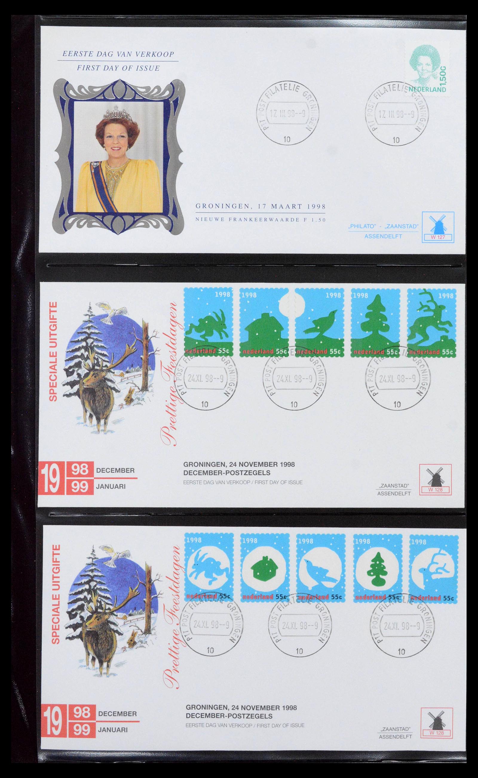 38559 0045 - Postzegelverzameling 38559 Nederland speciale FDC's.