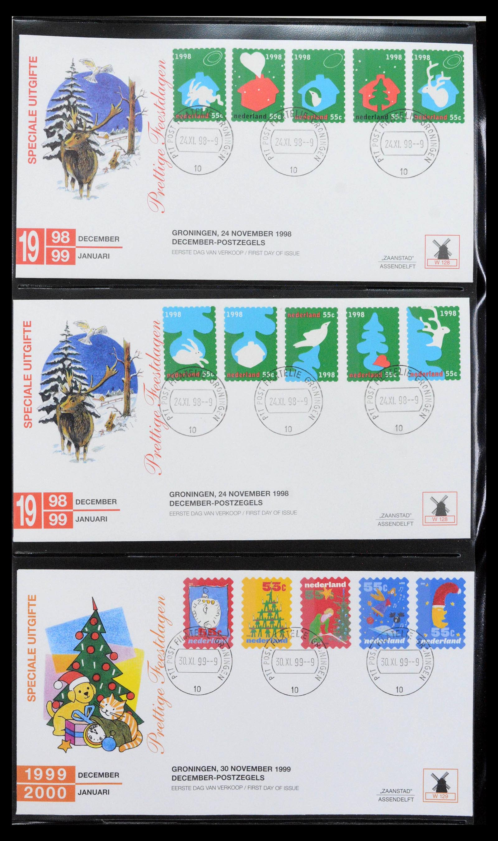 38559 0046 - Postzegelverzameling 38559 Nederland speciale FDC's.