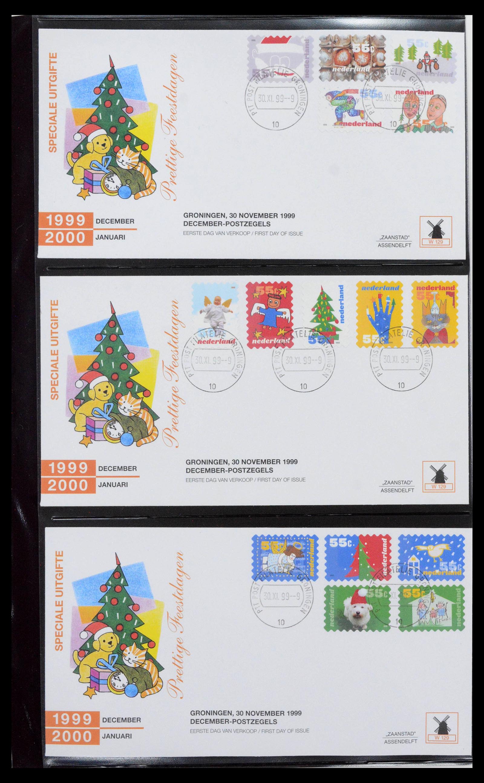 38559 0047 - Postzegelverzameling 38559 Nederland speciale FDC's.