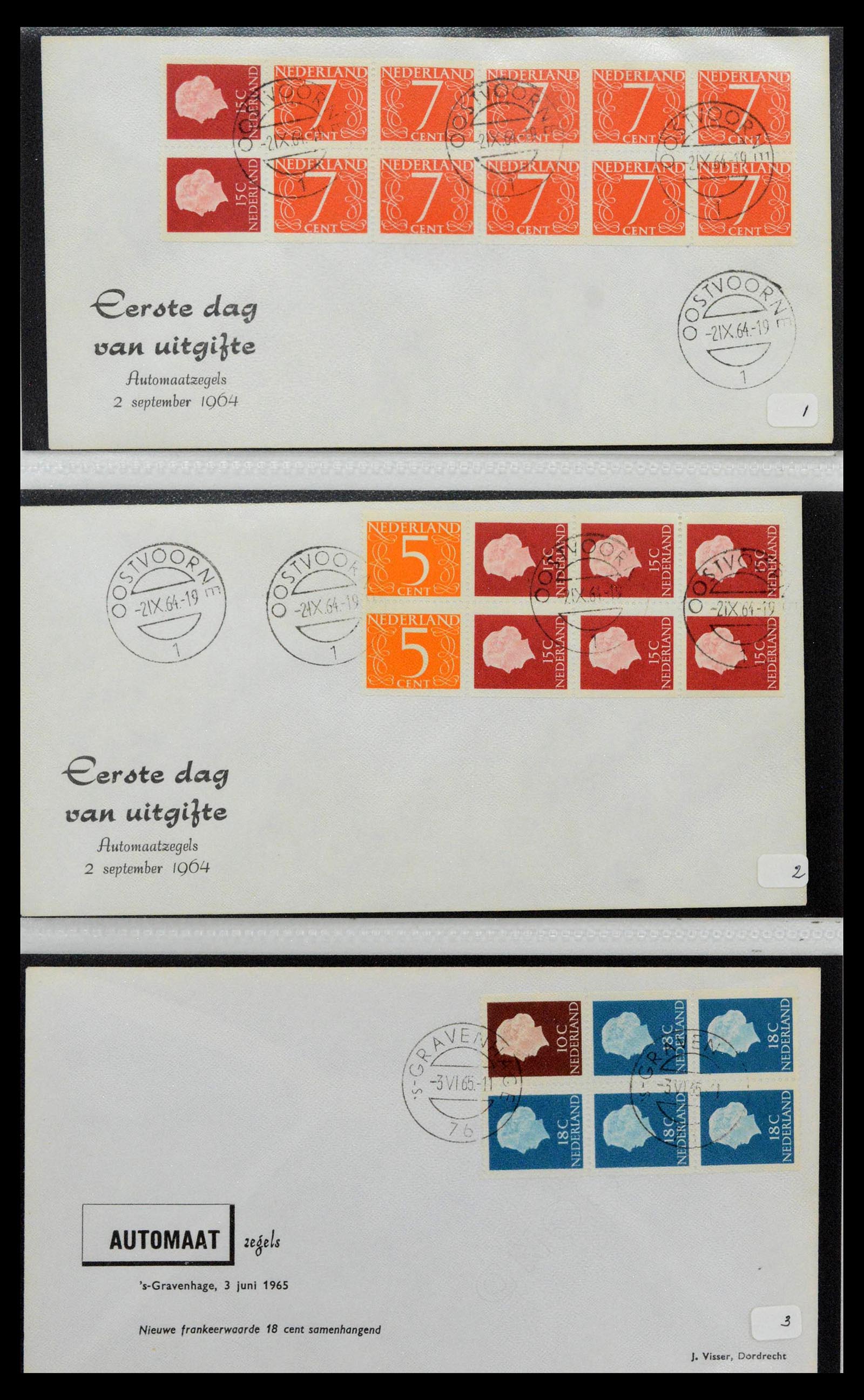 38559 0062 - Postzegelverzameling 38559 Nederland speciale FDC's.