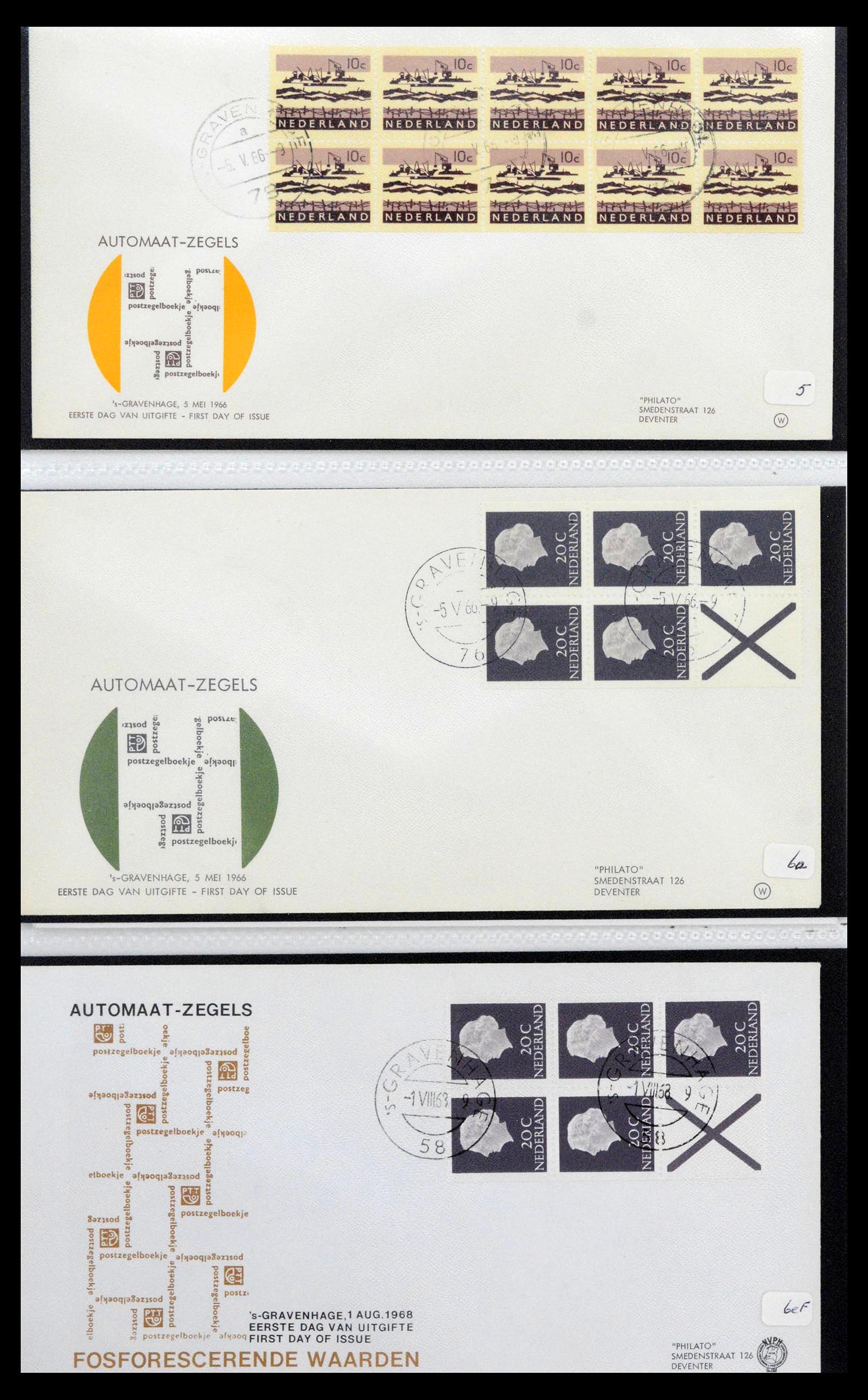38559 0083 - Postzegelverzameling 38559 Nederland speciale FDC's.