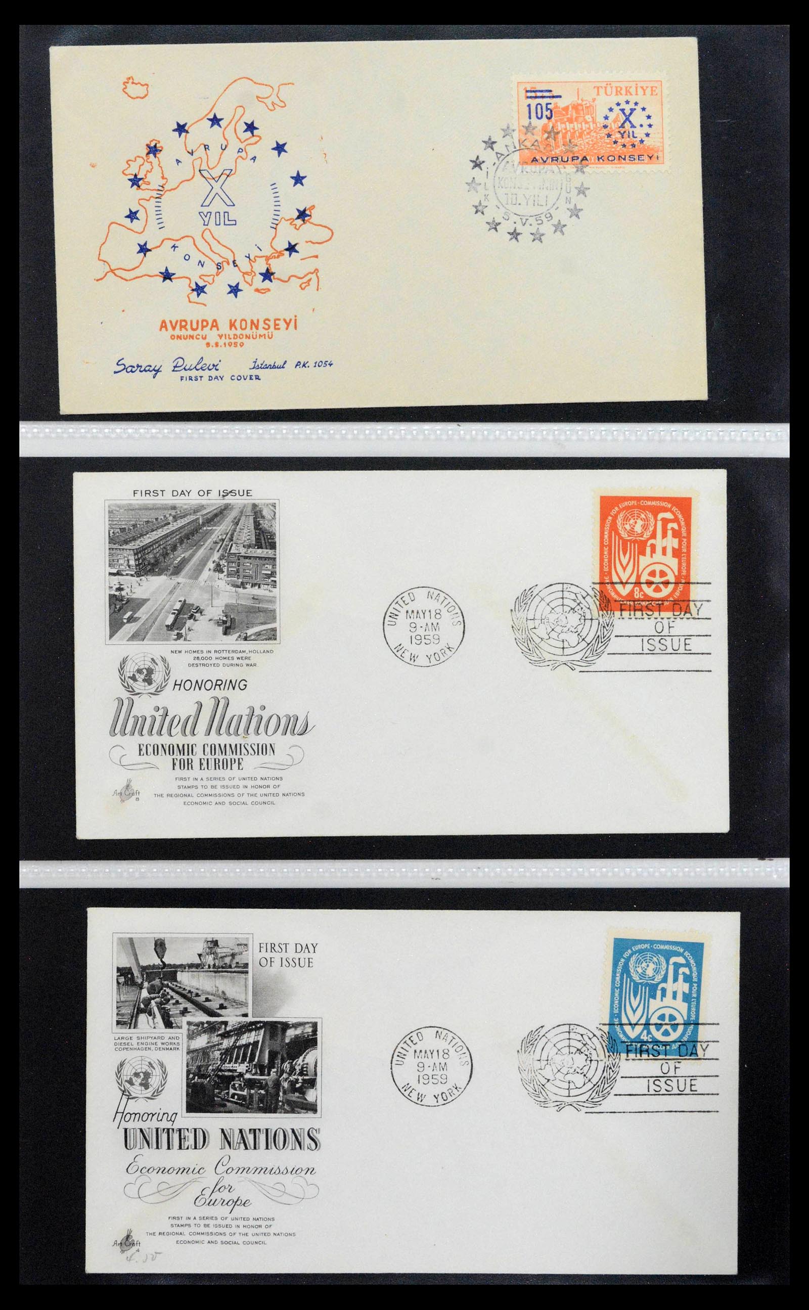 38559 0092 - Postzegelverzameling 38559 Nederland speciale FDC's.