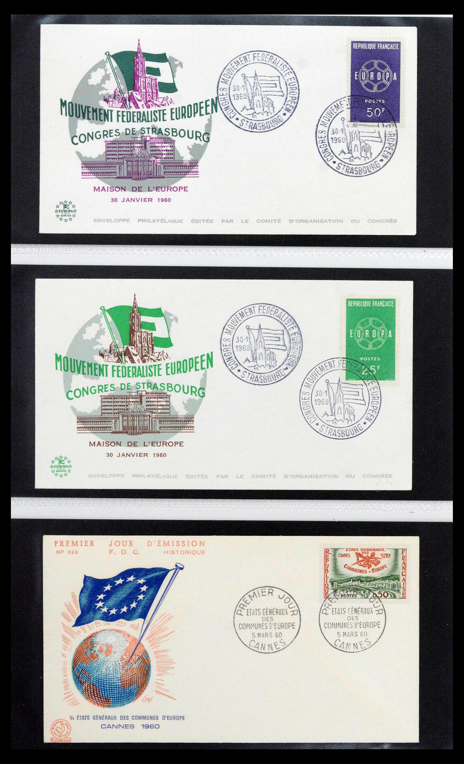 38559 0093 - Postzegelverzameling 38559 Nederland speciale FDC's.
