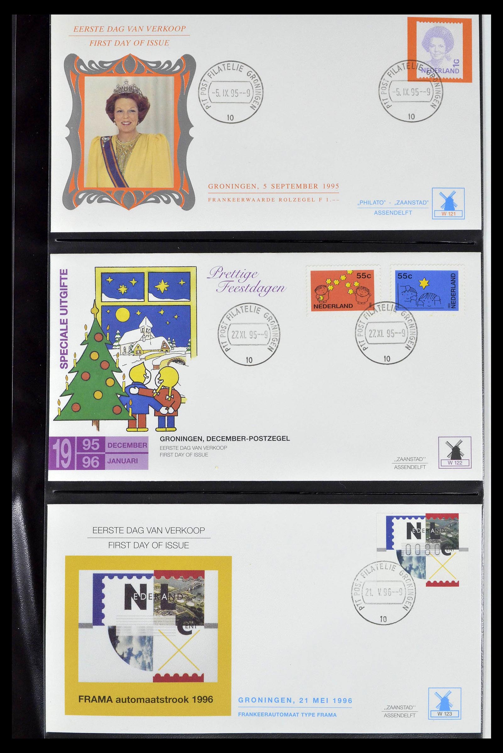 38559 0535 - Postzegelverzameling 38559 Nederland speciale FDC's.