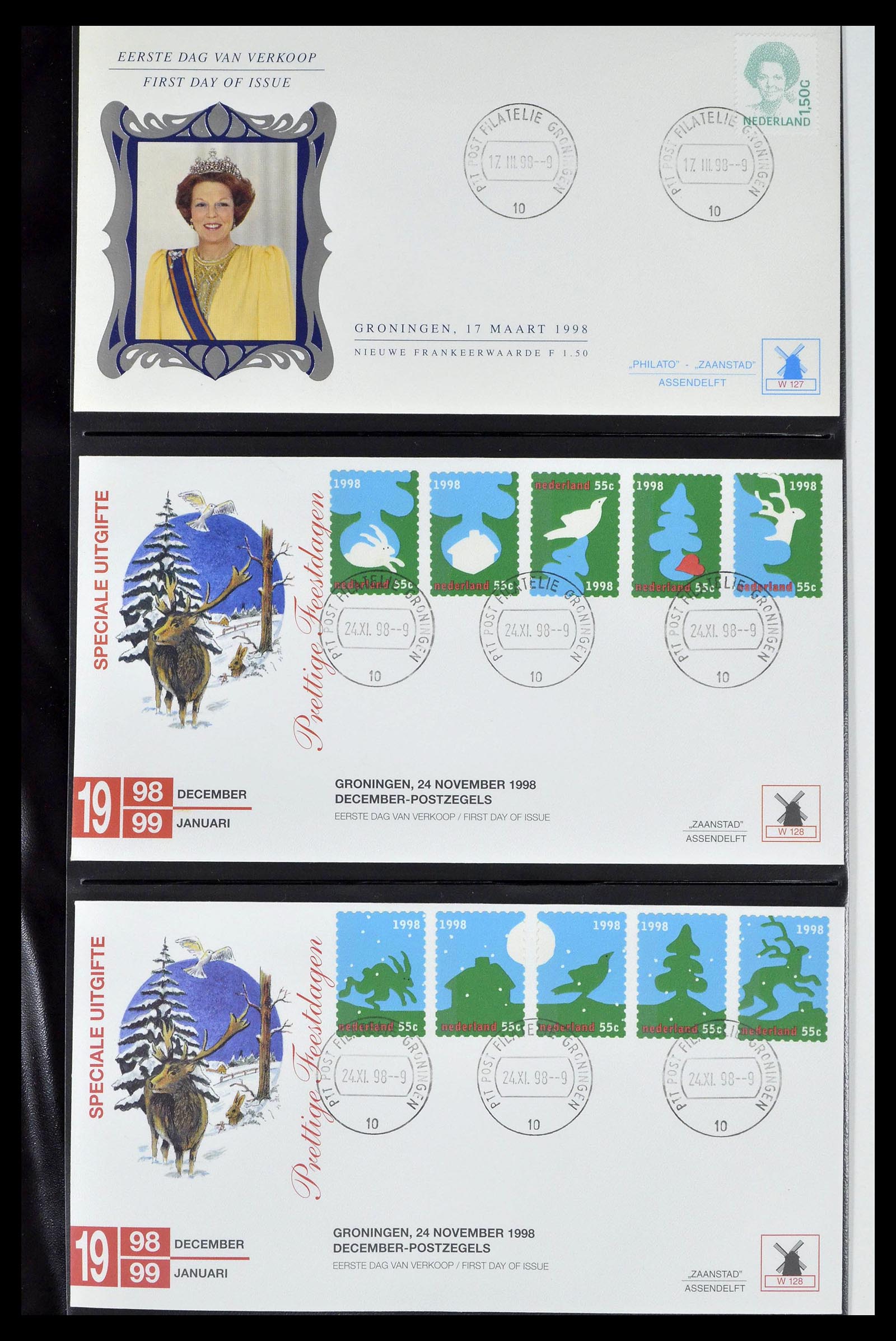 38559 0537 - Postzegelverzameling 38559 Nederland speciale FDC's.