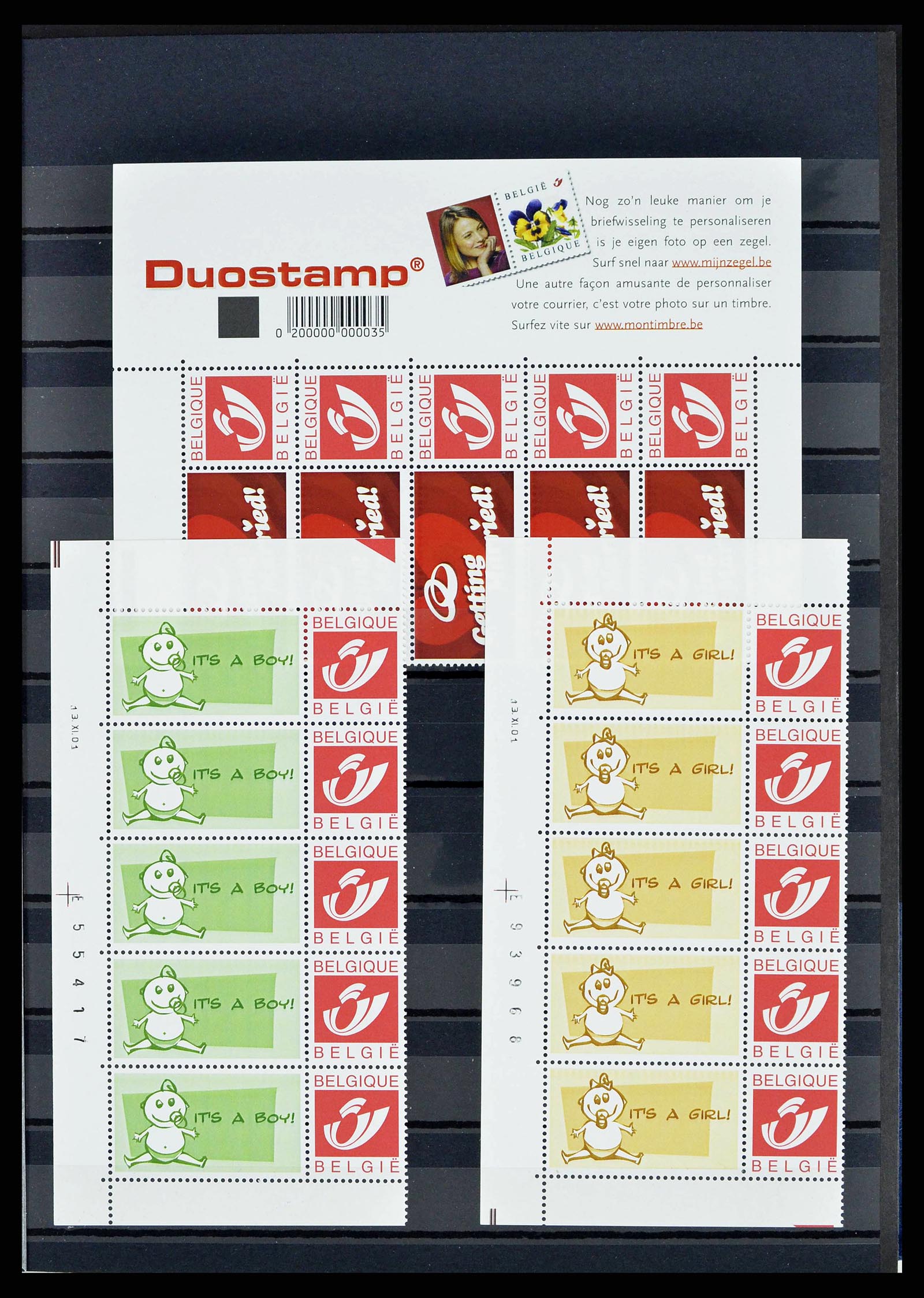 38564 0003 - Stamp collection 38564 Belgium duostamps 2001-2012.