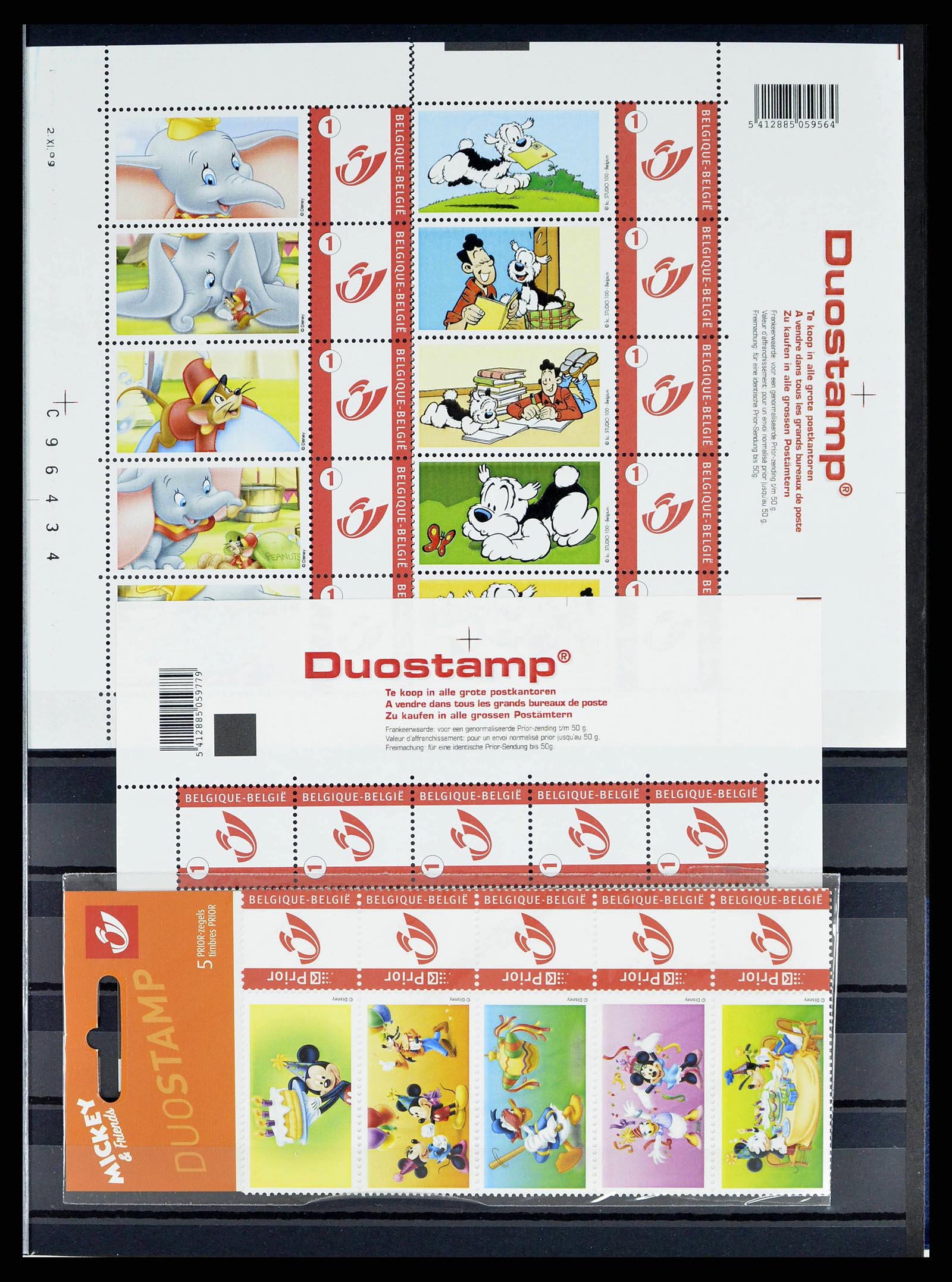 38564 0005 - Stamp collection 38564 Belgium duostamps 2001-2012.