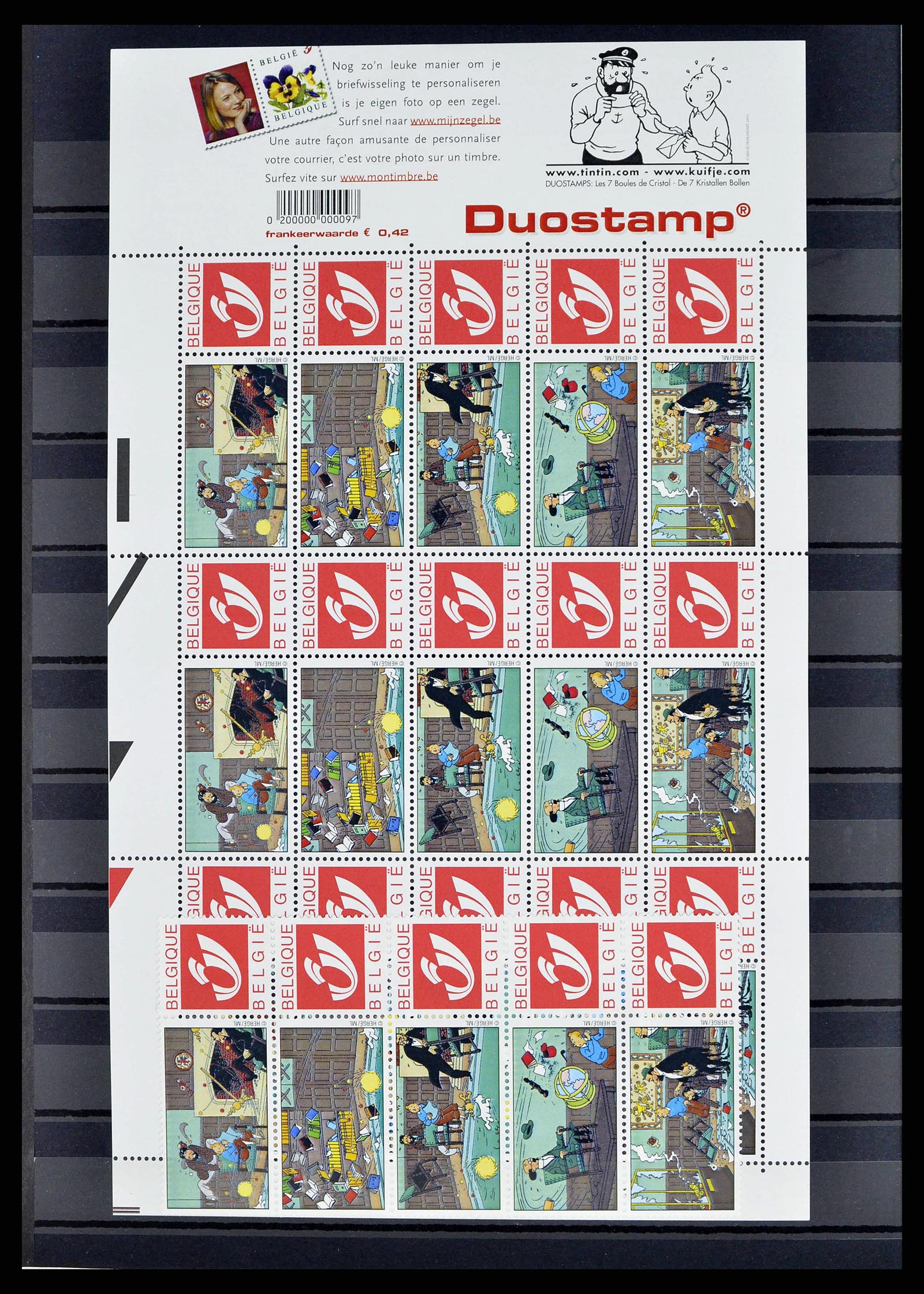 38564 0027 - Stamp collection 38564 Belgium duostamps 2001-2012.