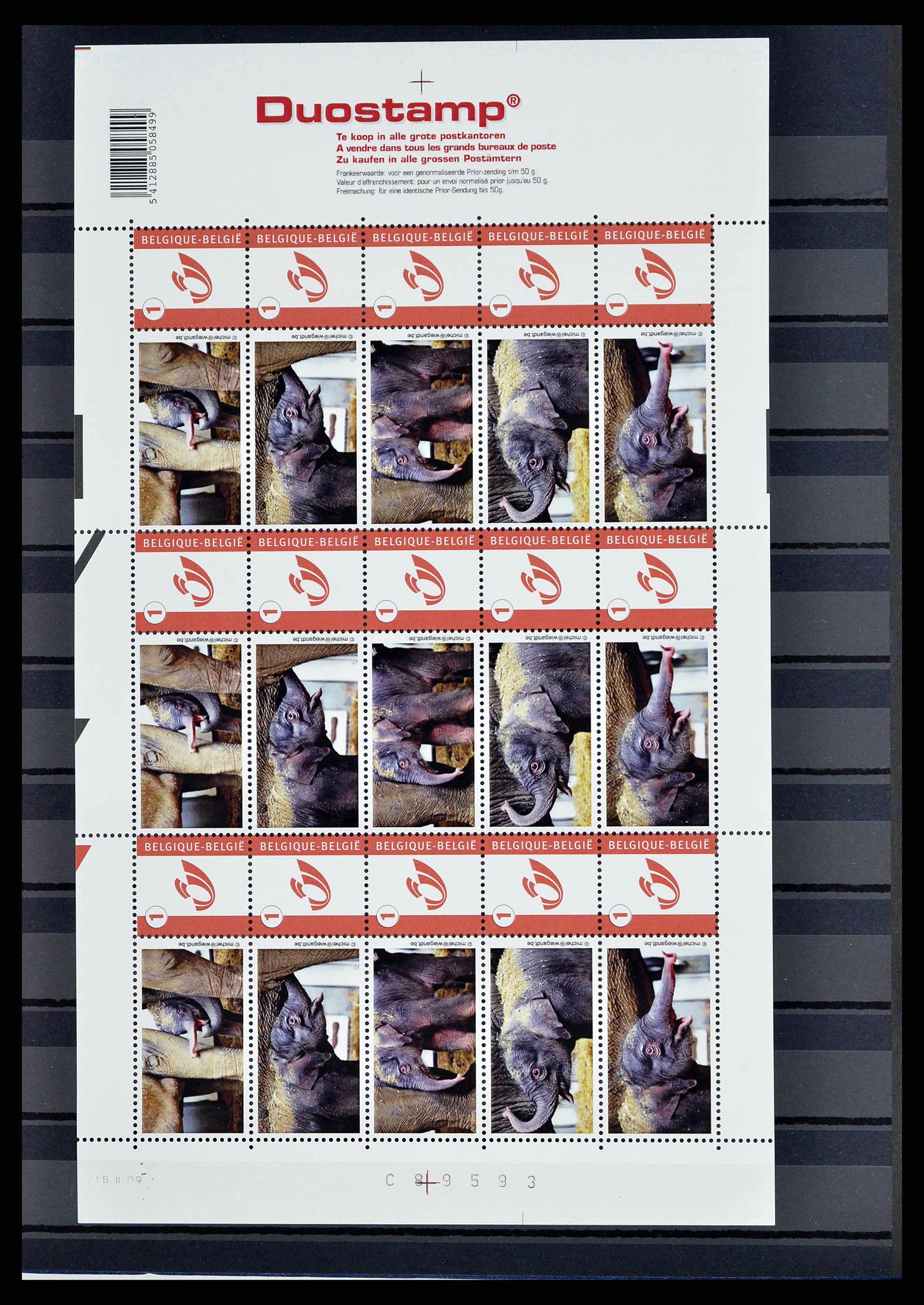 38564 0030 - Stamp collection 38564 Belgium duostamps 2001-2012.