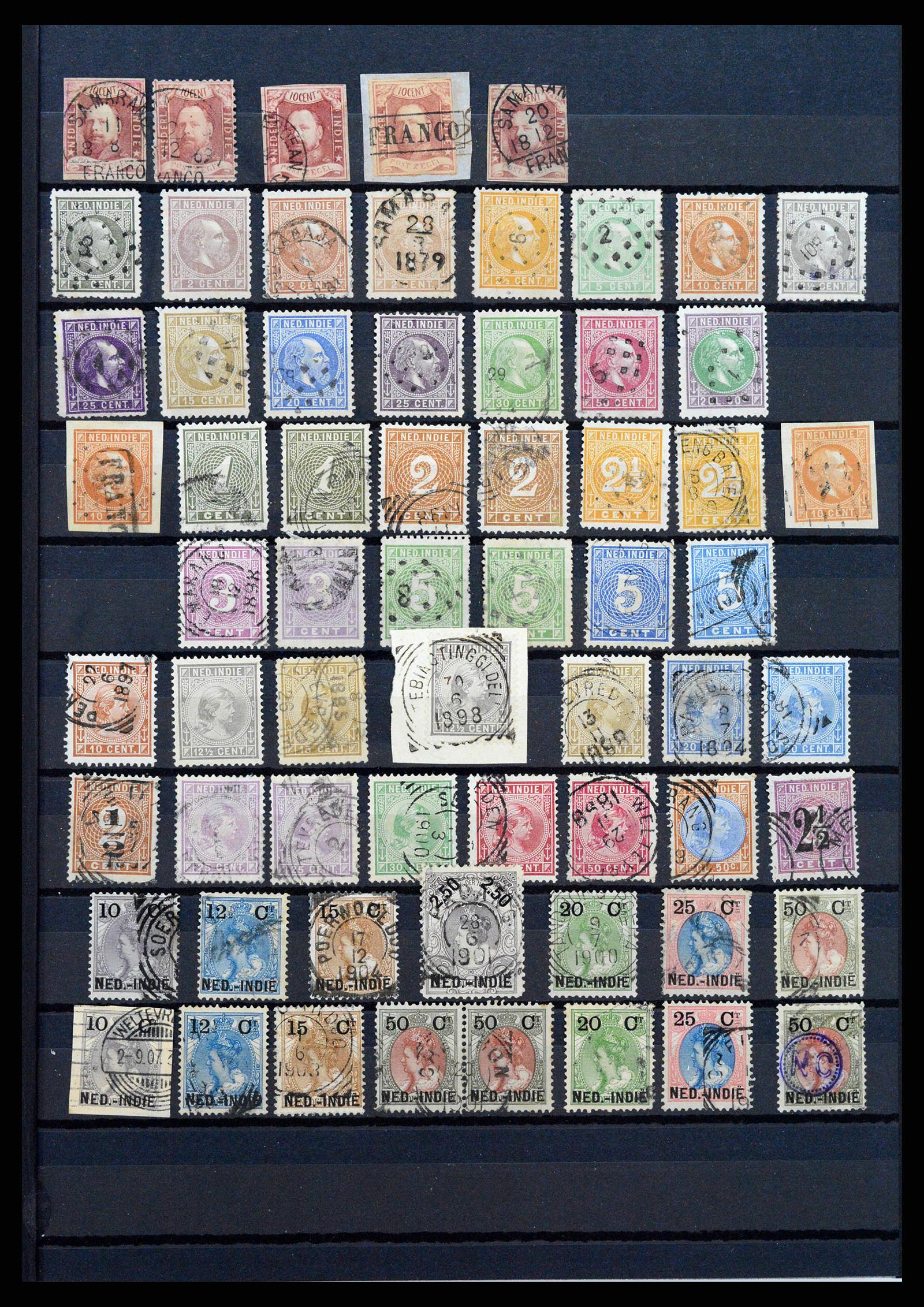 38567 0001 - Postzegelverzameling 38567 Nederlands Indië 1864-1948.