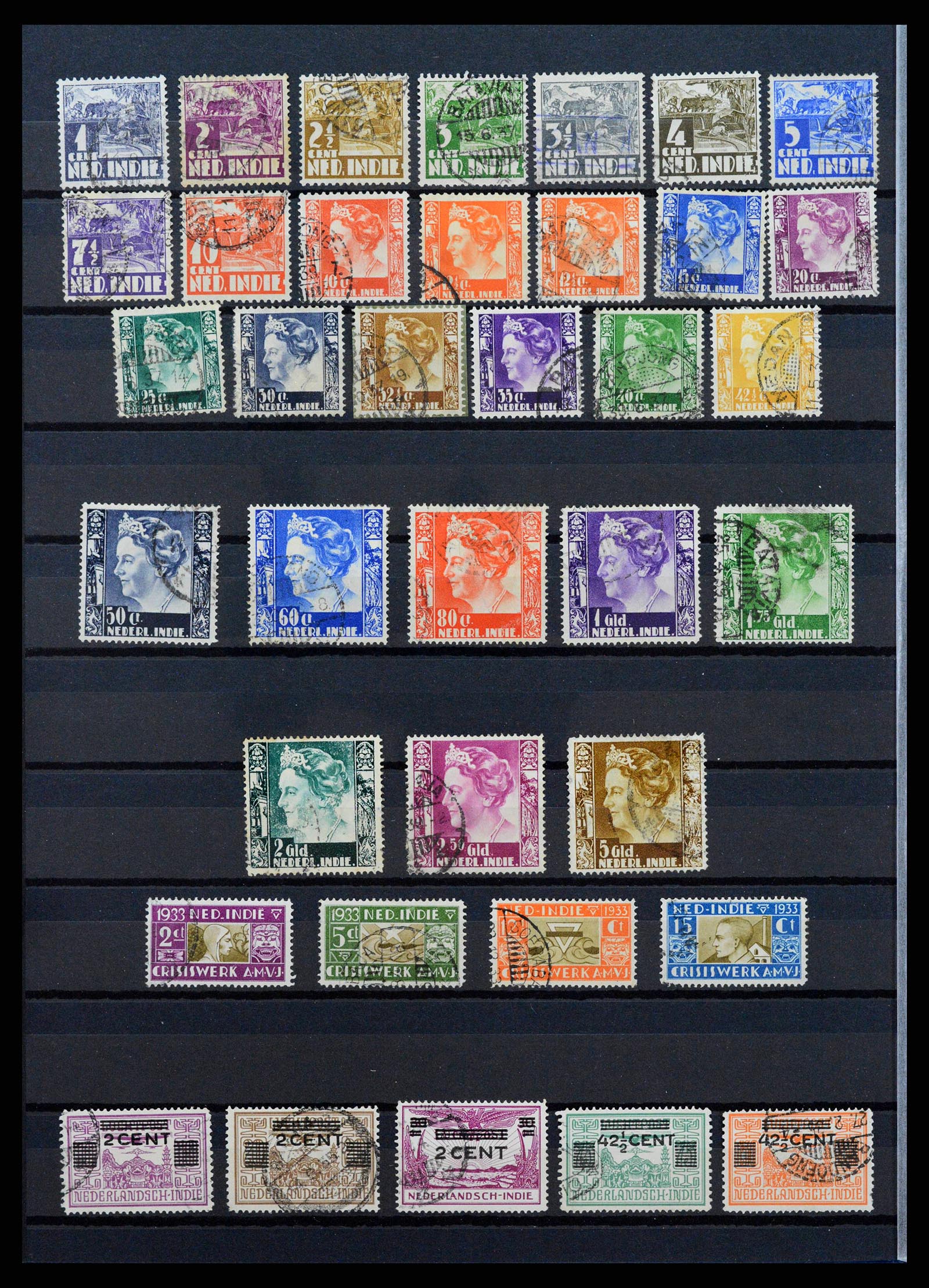 38567 0006 - Postzegelverzameling 38567 Nederlands Indië 1864-1948.