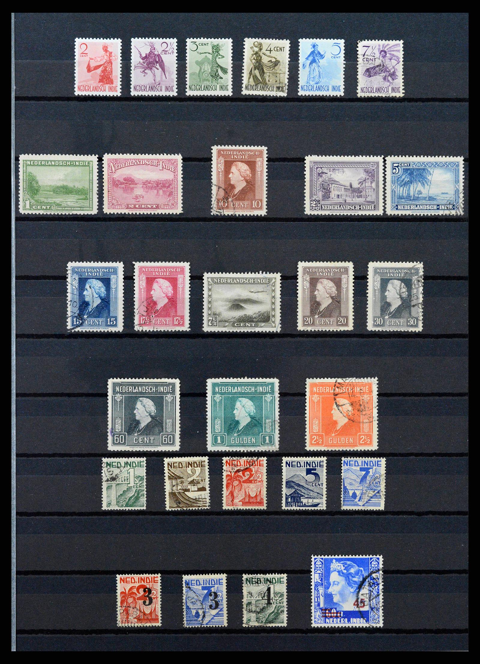 38567 0009 - Postzegelverzameling 38567 Nederlands Indië 1864-1948.
