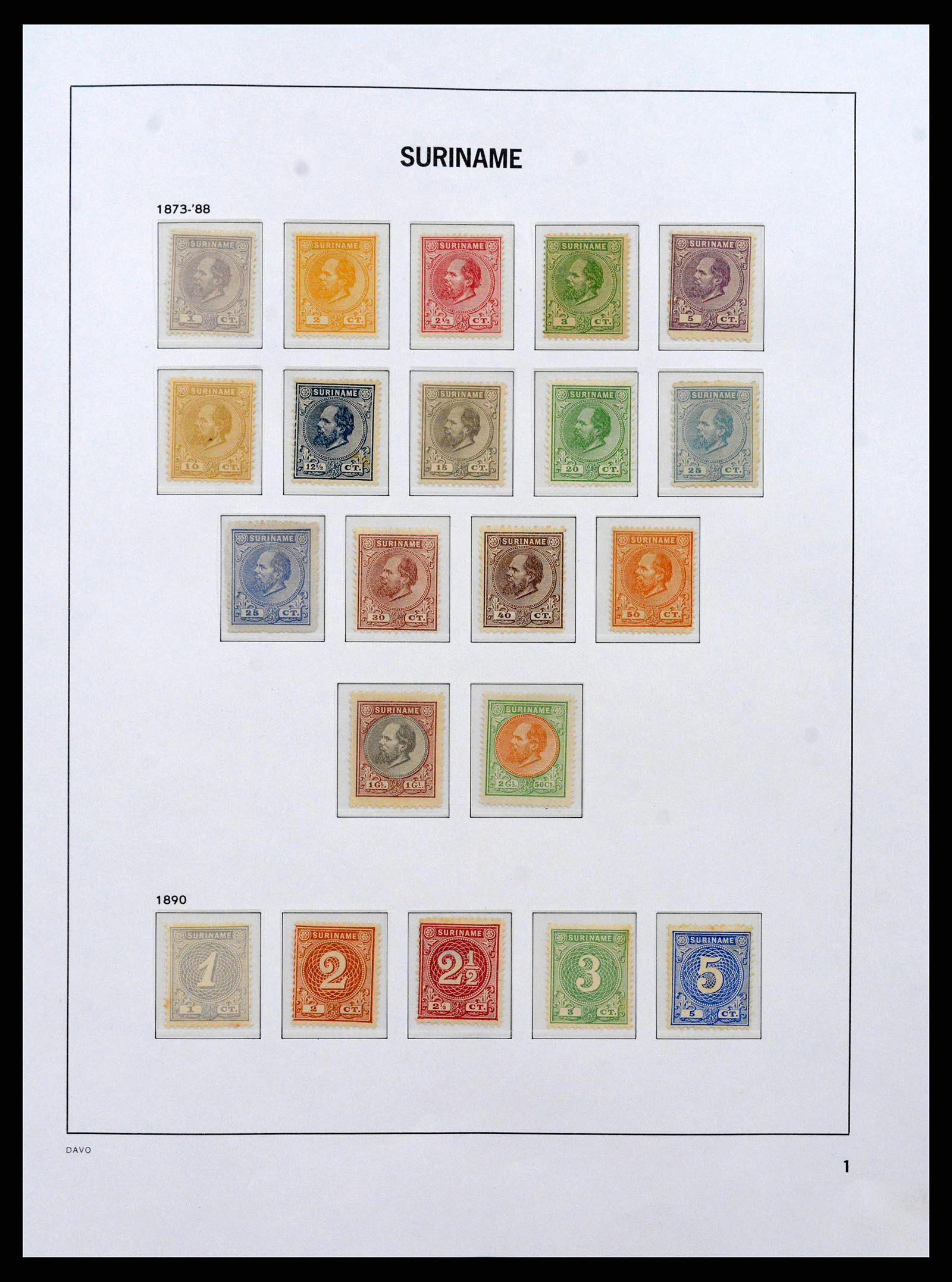 38571 0001 - Stamp collection 38571 Suriname 1873-1975.