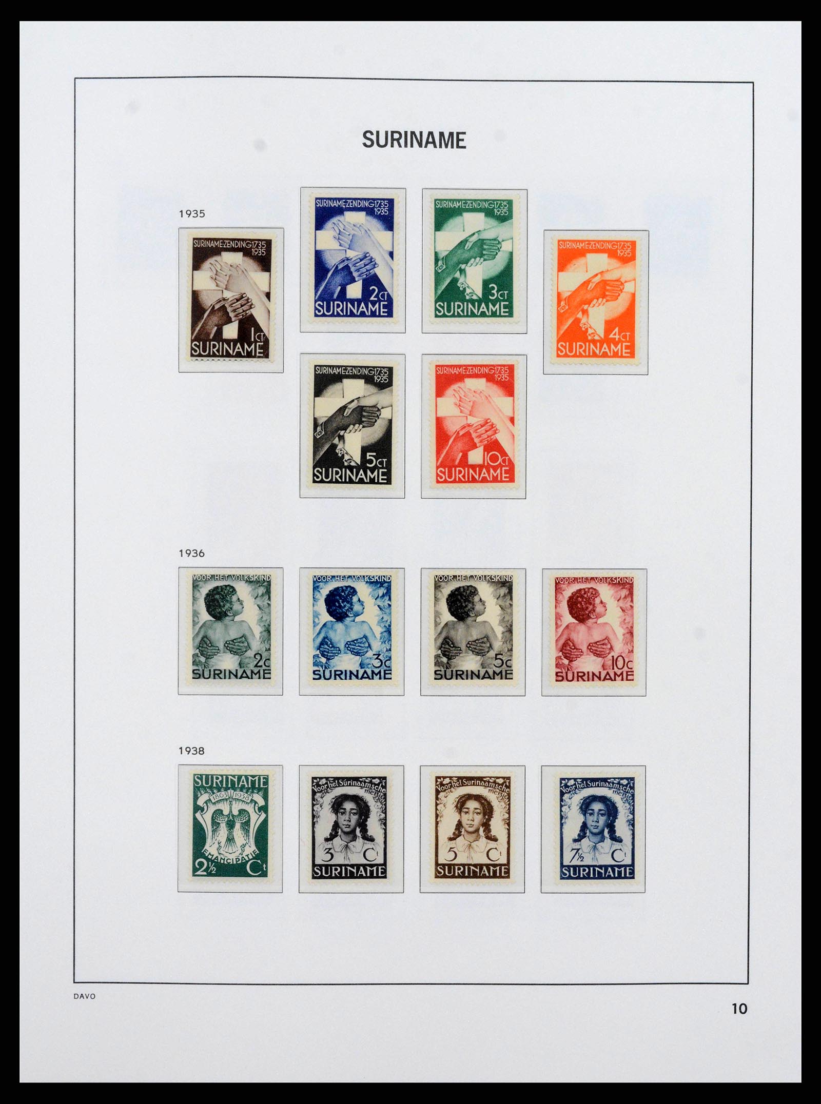 38571 0010 - Stamp collection 38571 Suriname 1873-1975.