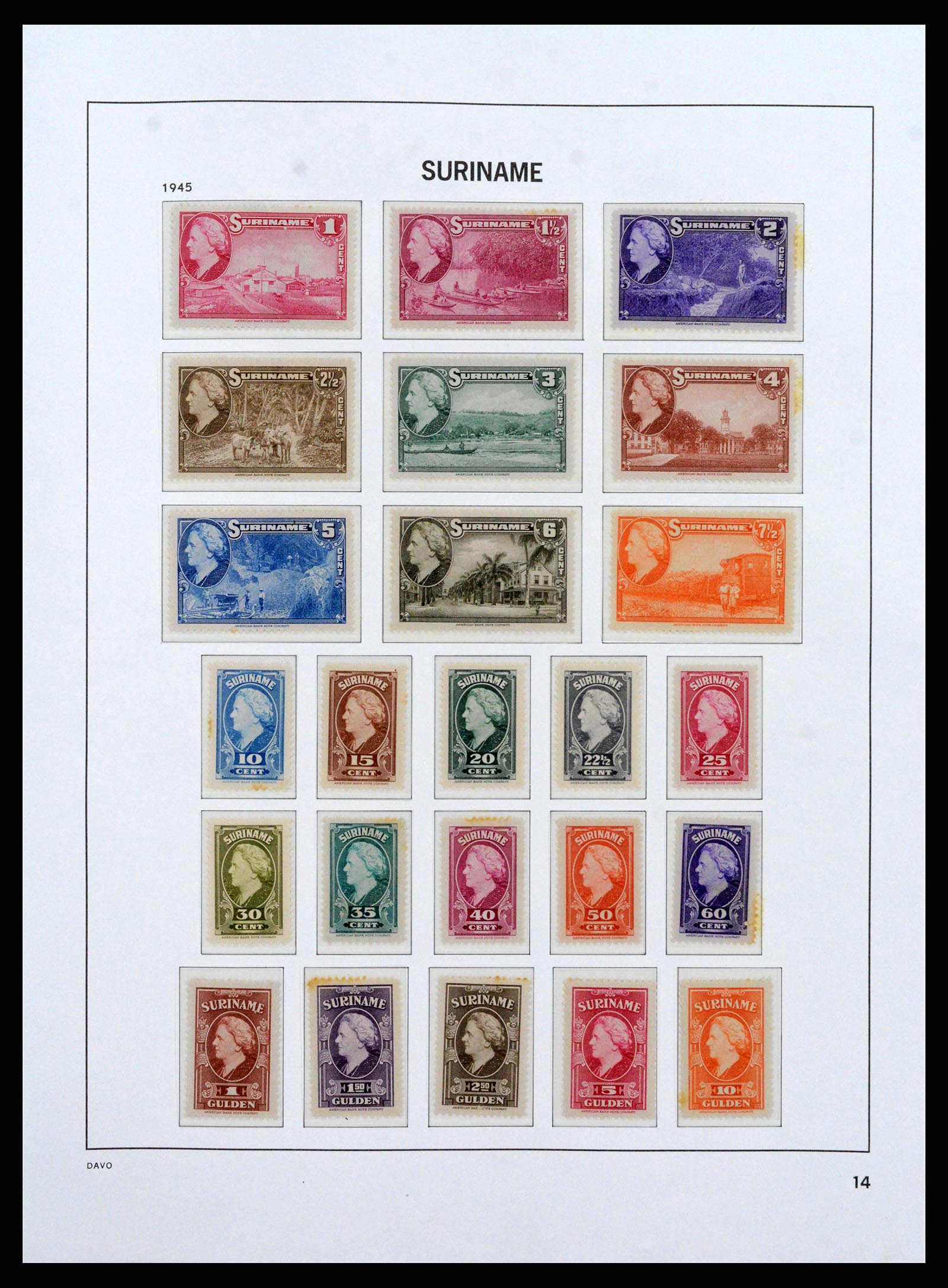 38571 0014 - Postzegelverzameling 38571 Suriname 1873-1975.