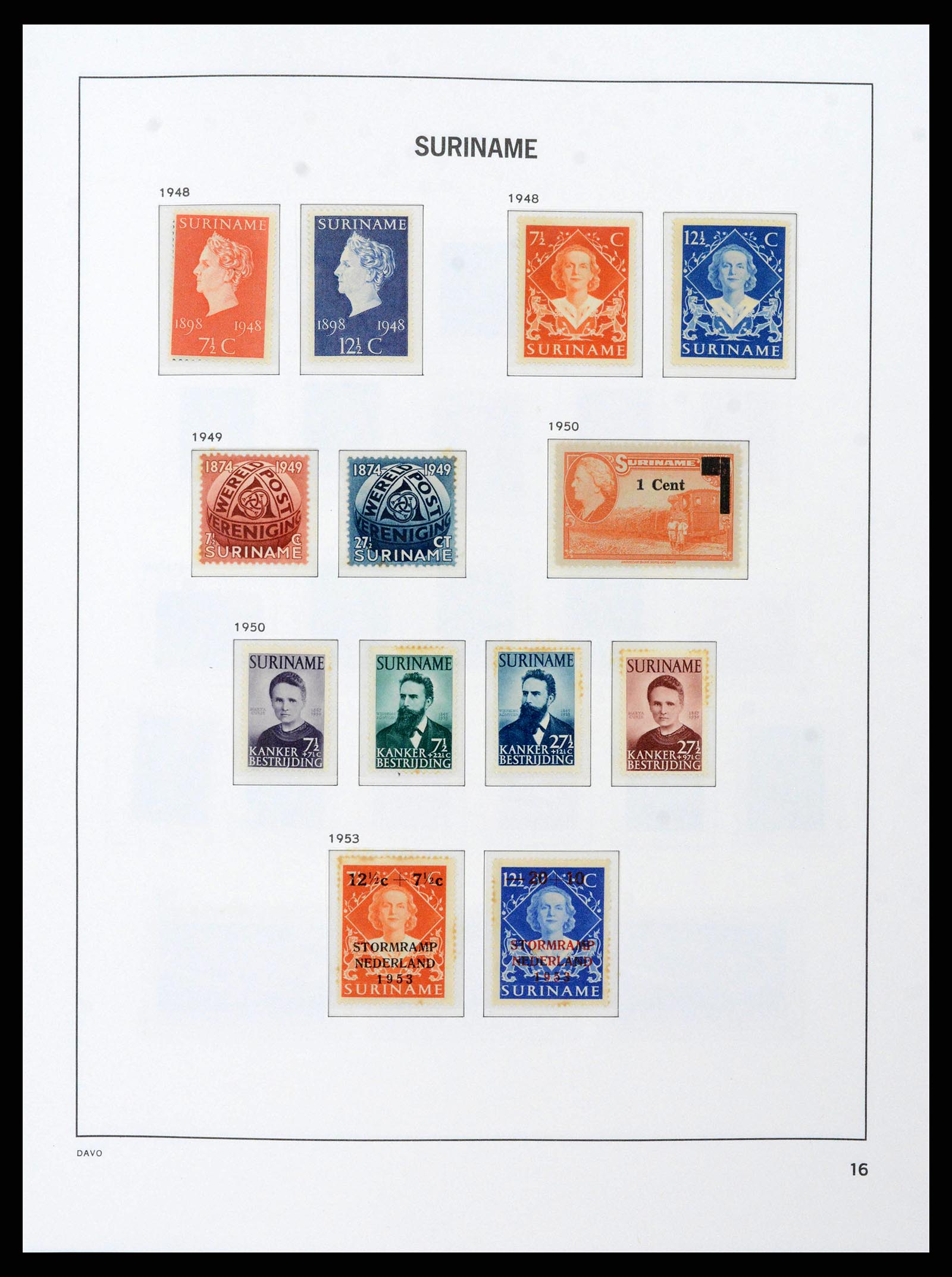 38571 0016 - Stamp collection 38571 Suriname 1873-1975.