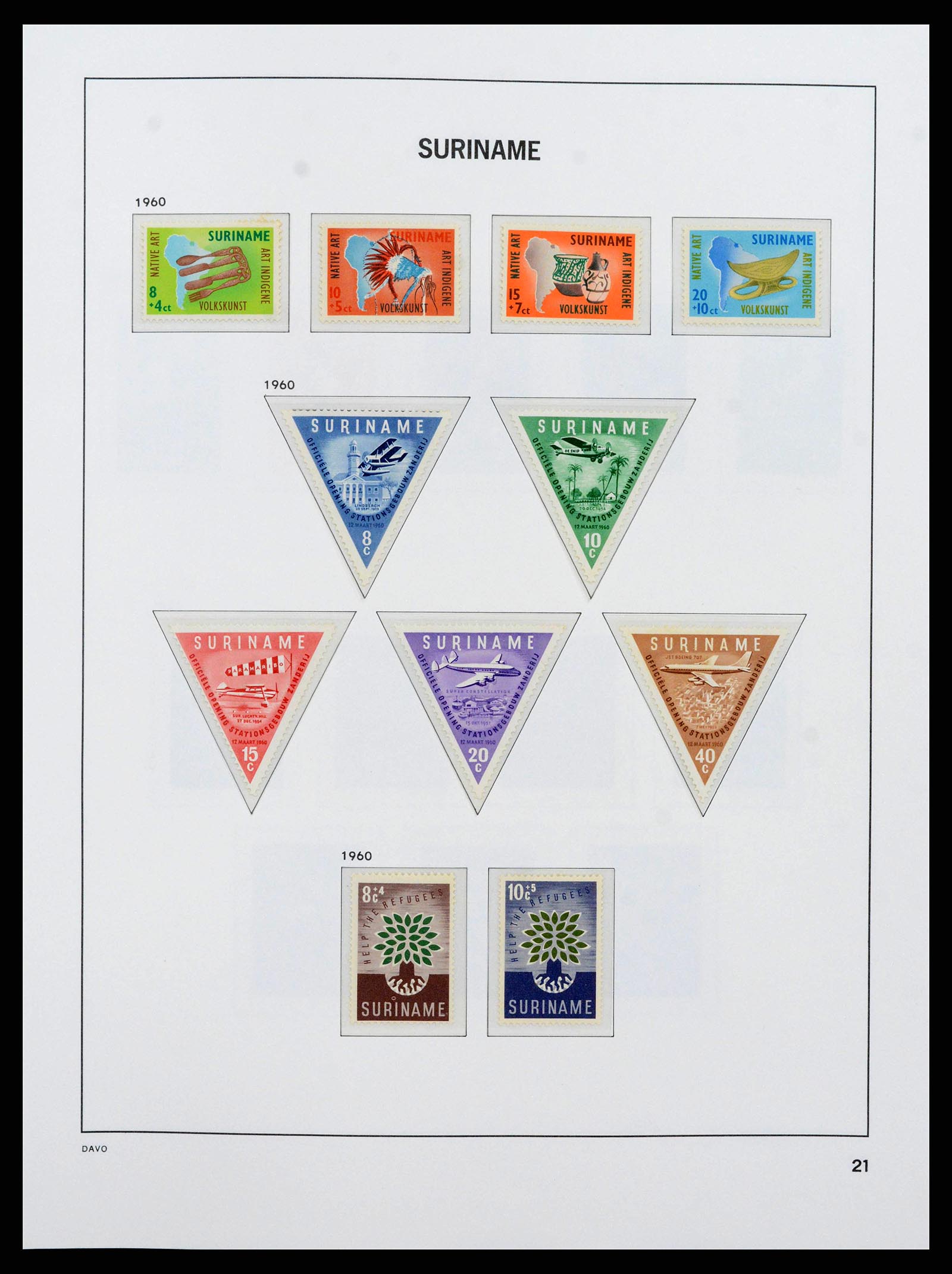 38571 0021 - Postzegelverzameling 38571 Suriname 1873-1975.